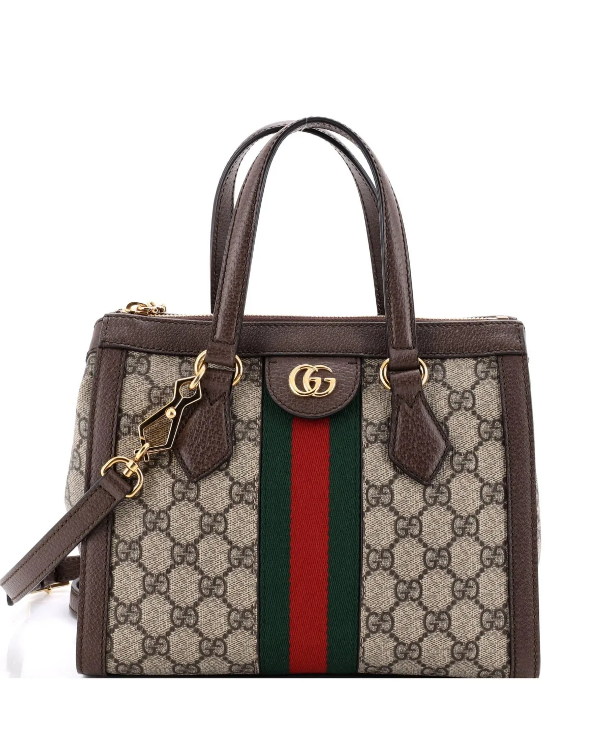 Pre-Owned Small Ophidia Top Handle Tote GG Coated Canvas