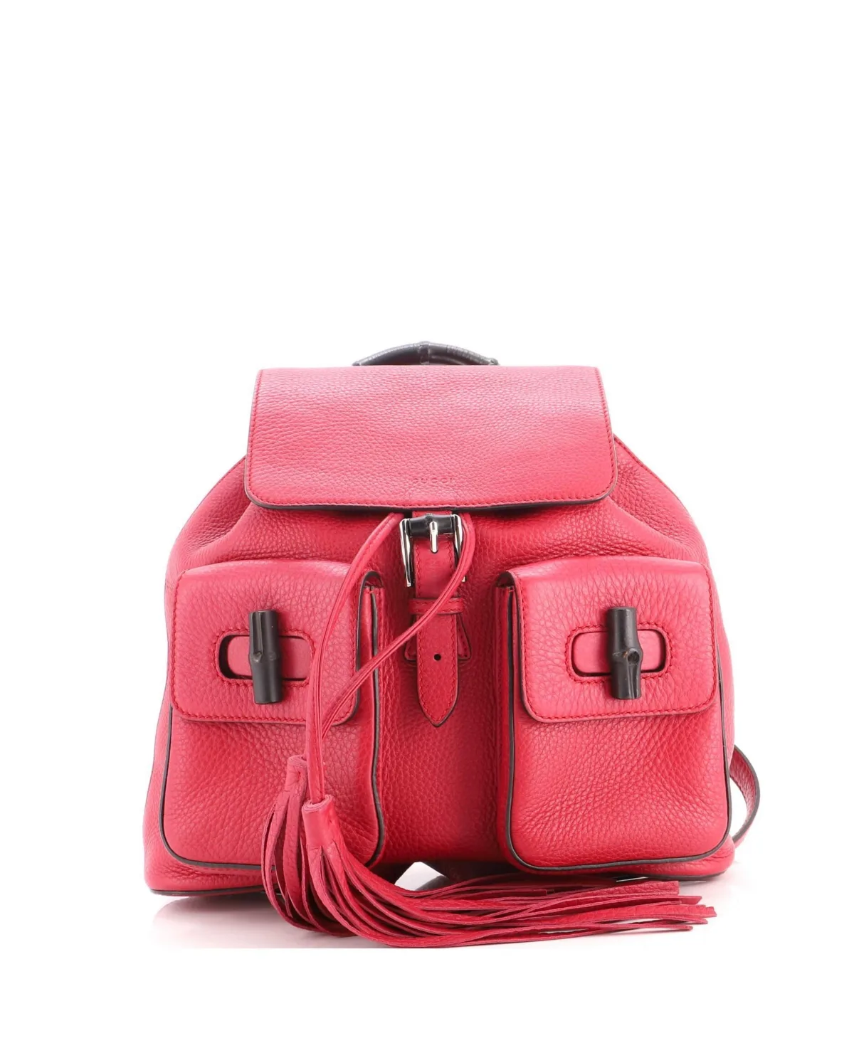 Pre-Owned Gucci Medium Bamboo Tassel Backpack Leather by Gucci