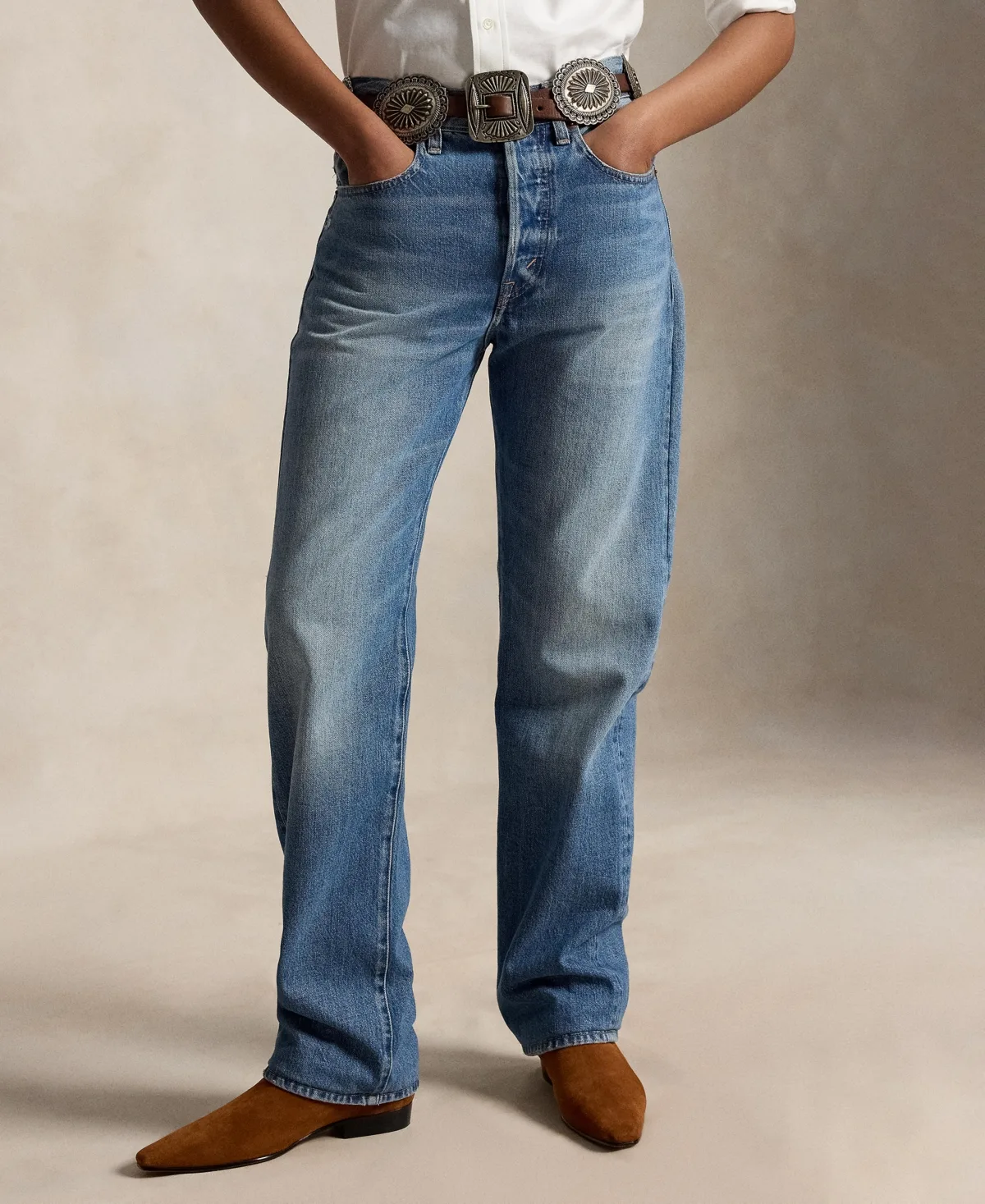 High-Rise Relaxed Straight-Leg Jeans