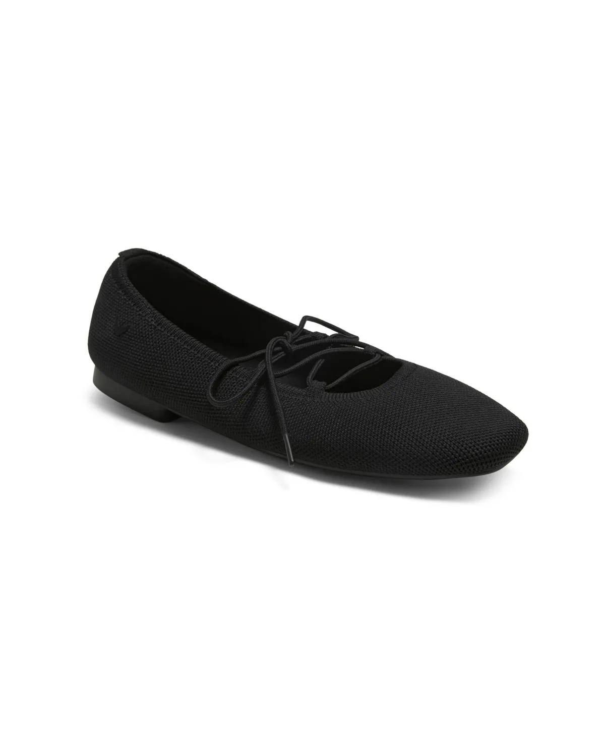 Miley Square-Toe Lace-Up Mary Janes Flat by Vivaia