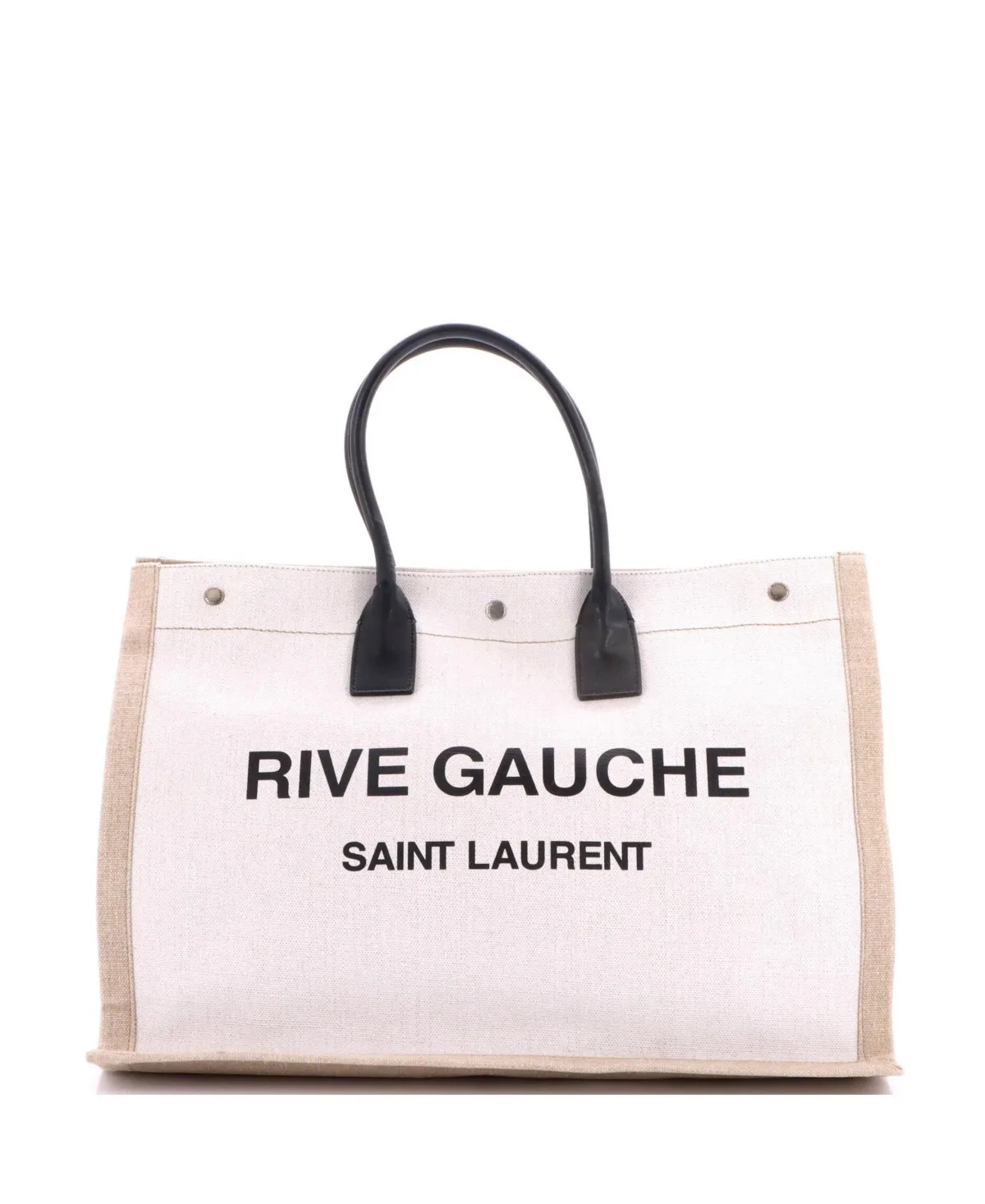 Pre-Owned Saint Laurent Large Rive Gauche Shopper Tote Canvas by Saint Laurent