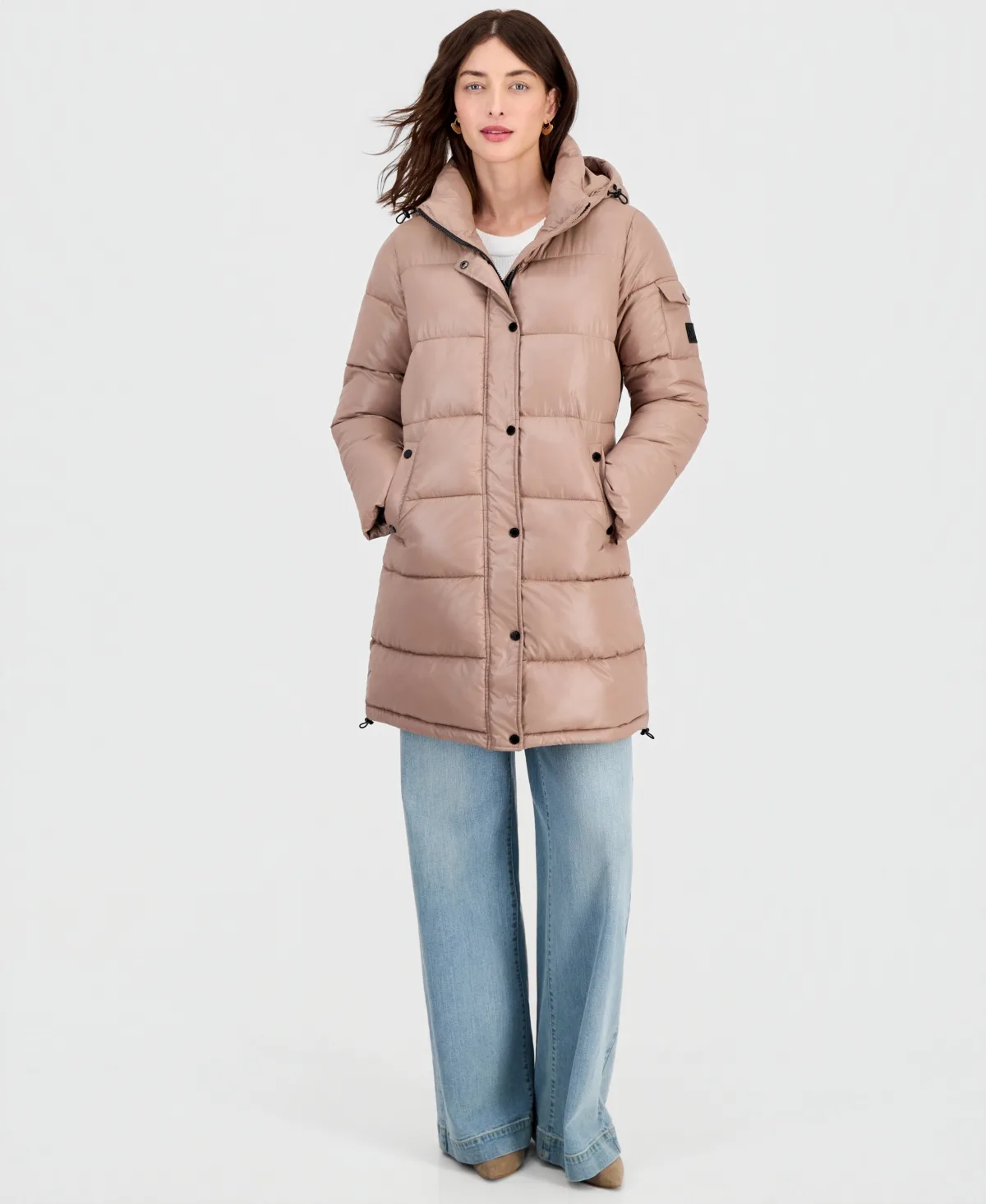 Hooded Puffer Coat, Created for Macys by Steve Madden