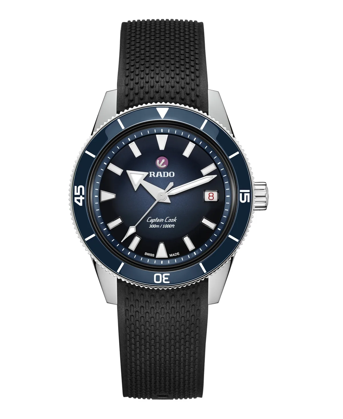 Automatic Captain Cook Rubber Watch 39mm by Rado