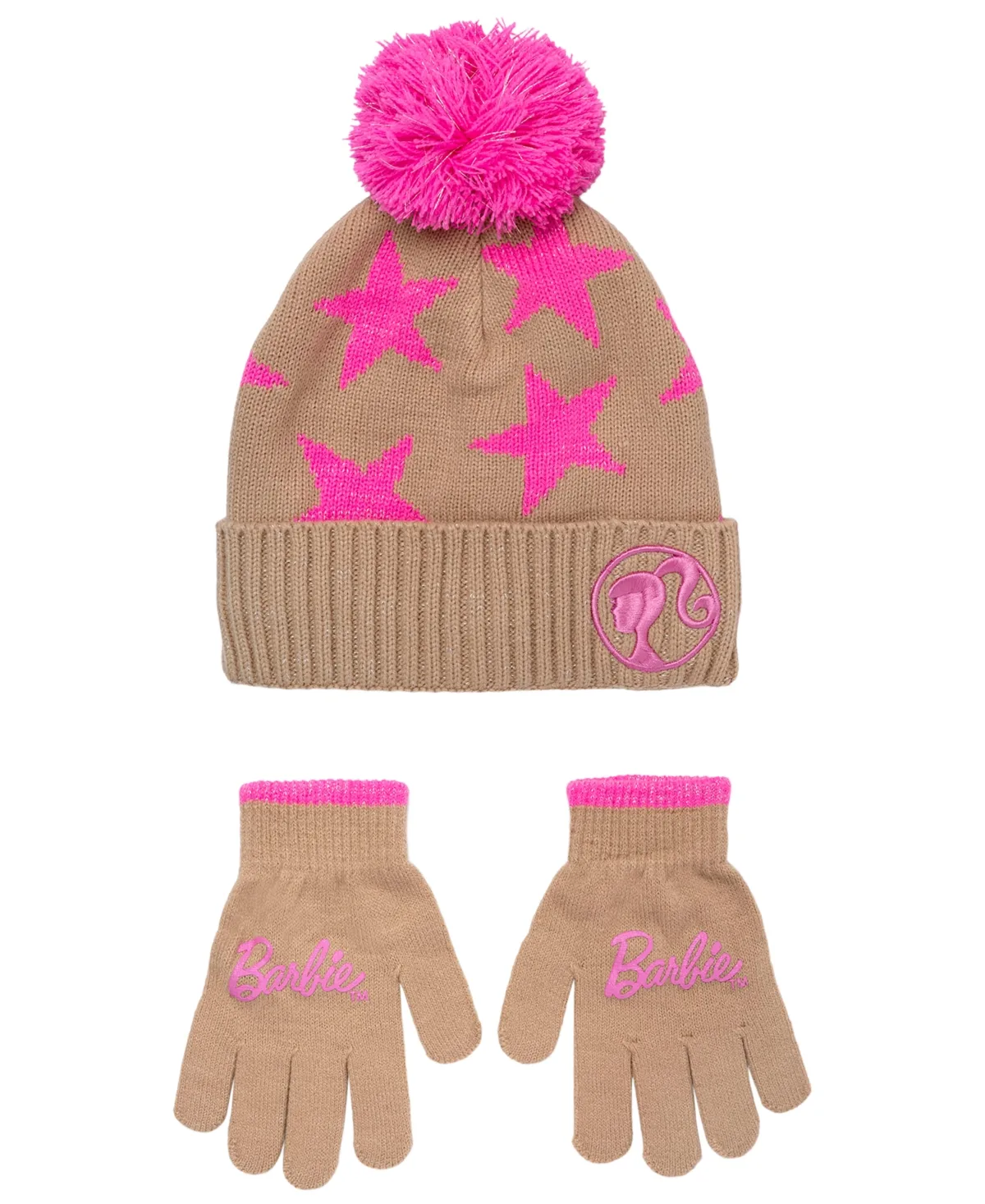 Barbie Pom-Pom Beanie Hat and Gloves, 2-Piece Set by Barbie