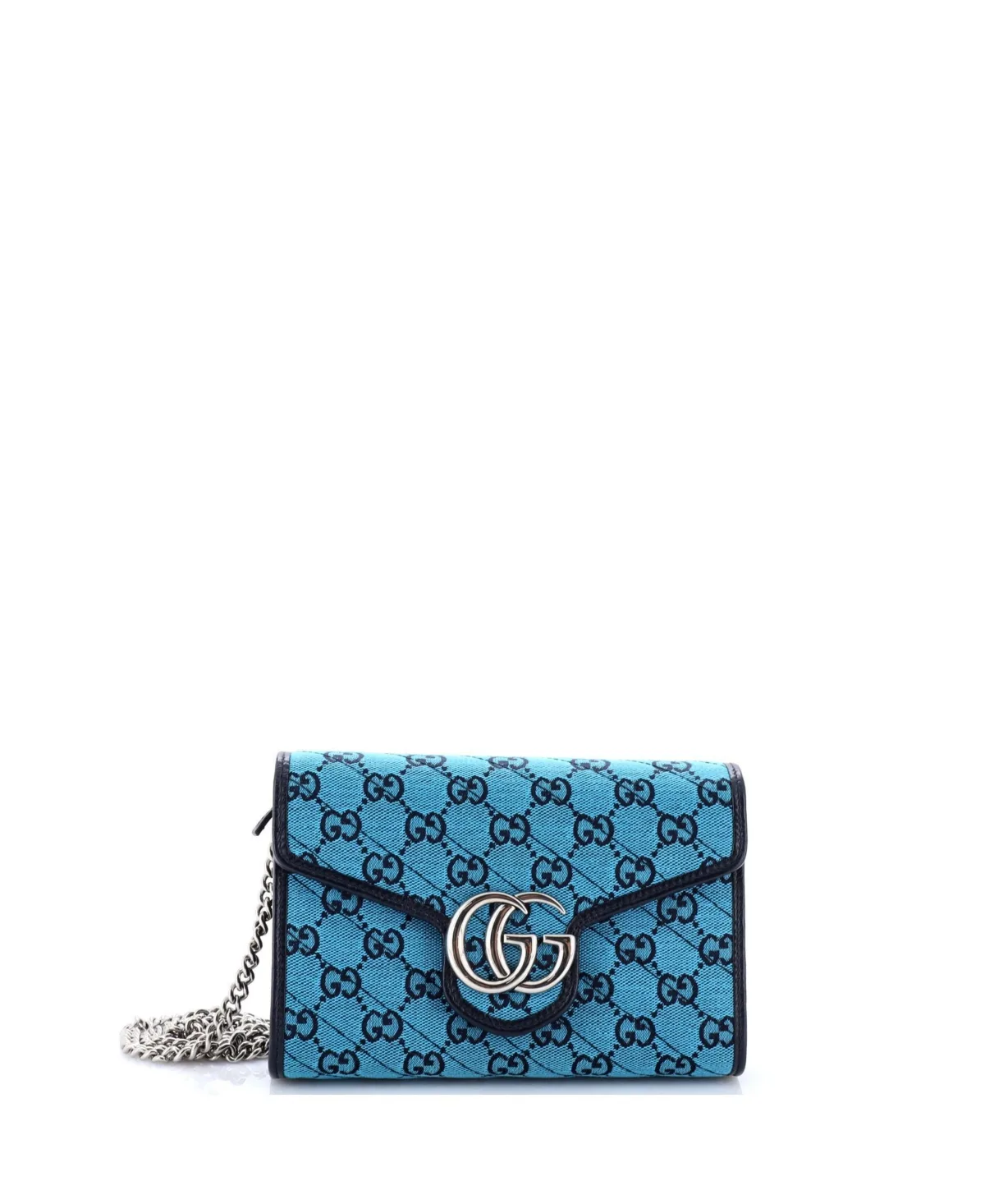 Pre-Owned Gucci Gg Marmont Diagonal-Quilted Mini Crossbody Wallet by Gucci