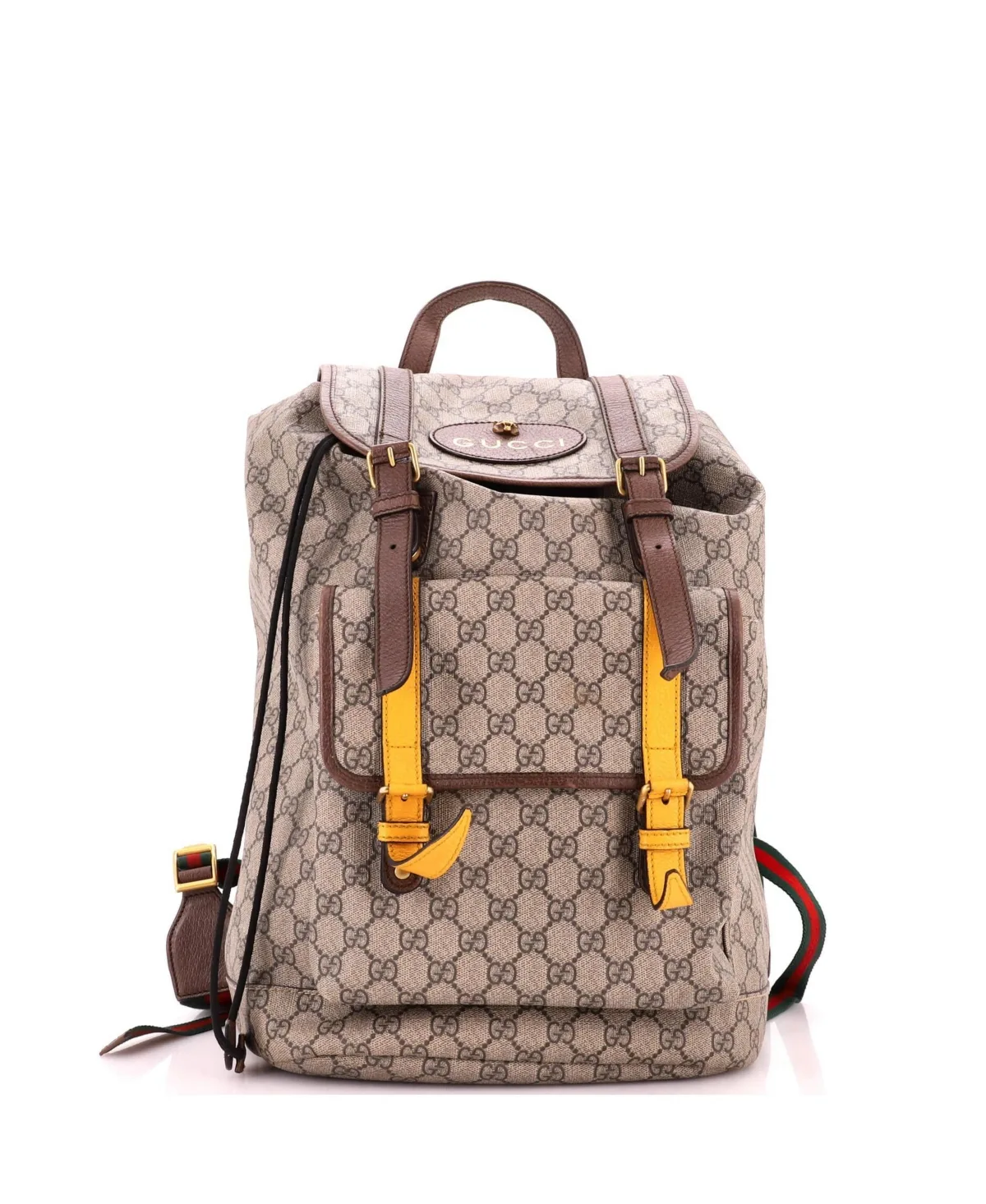 Pre-Owned Gucci Large Courrier Soft Backpack Gg Coated Canvas