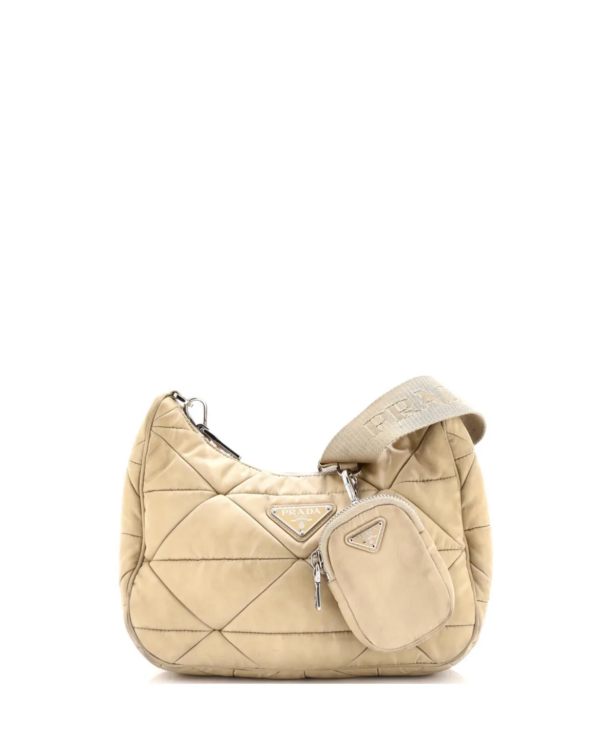 Pre-Owned Small Re-Edition Shoulder Bag Quilted Tessuto by Prada