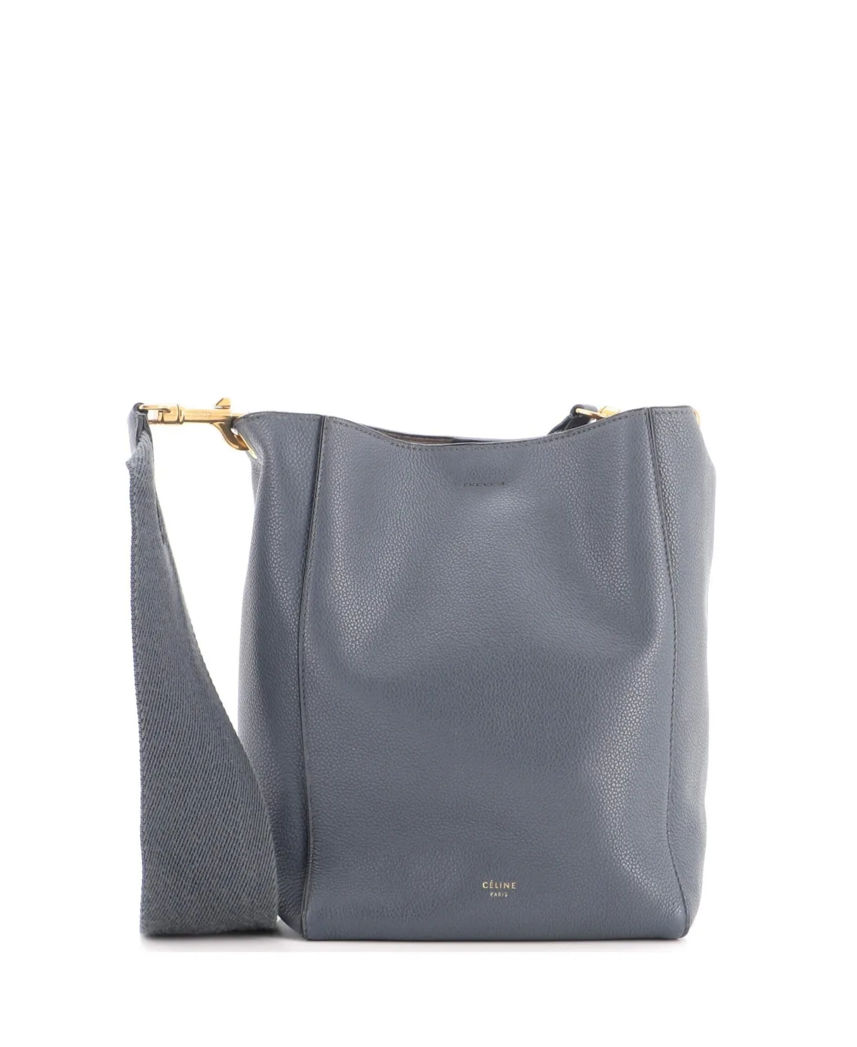 Pre-Owned Small Sangle Seau Bag Calfskin by Celine