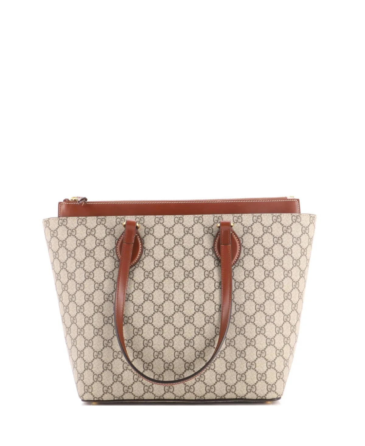 Pre-Owned Medium Linea a Zip Tote Gg Coated Canvas and Leather by Gucci
