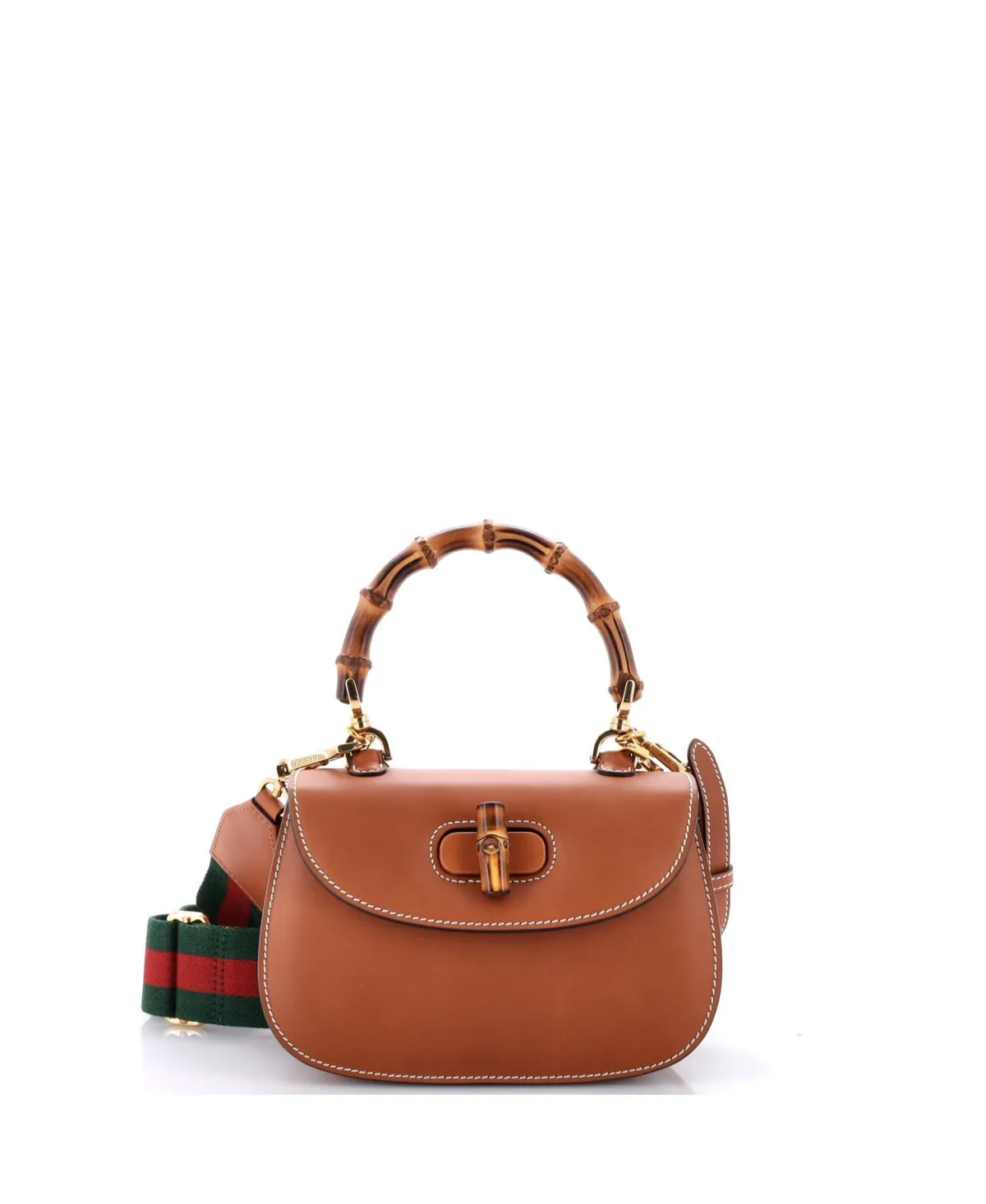 Pre-Owned Small Bamboo 1947 Top Handle Bag Leather by Gucci
