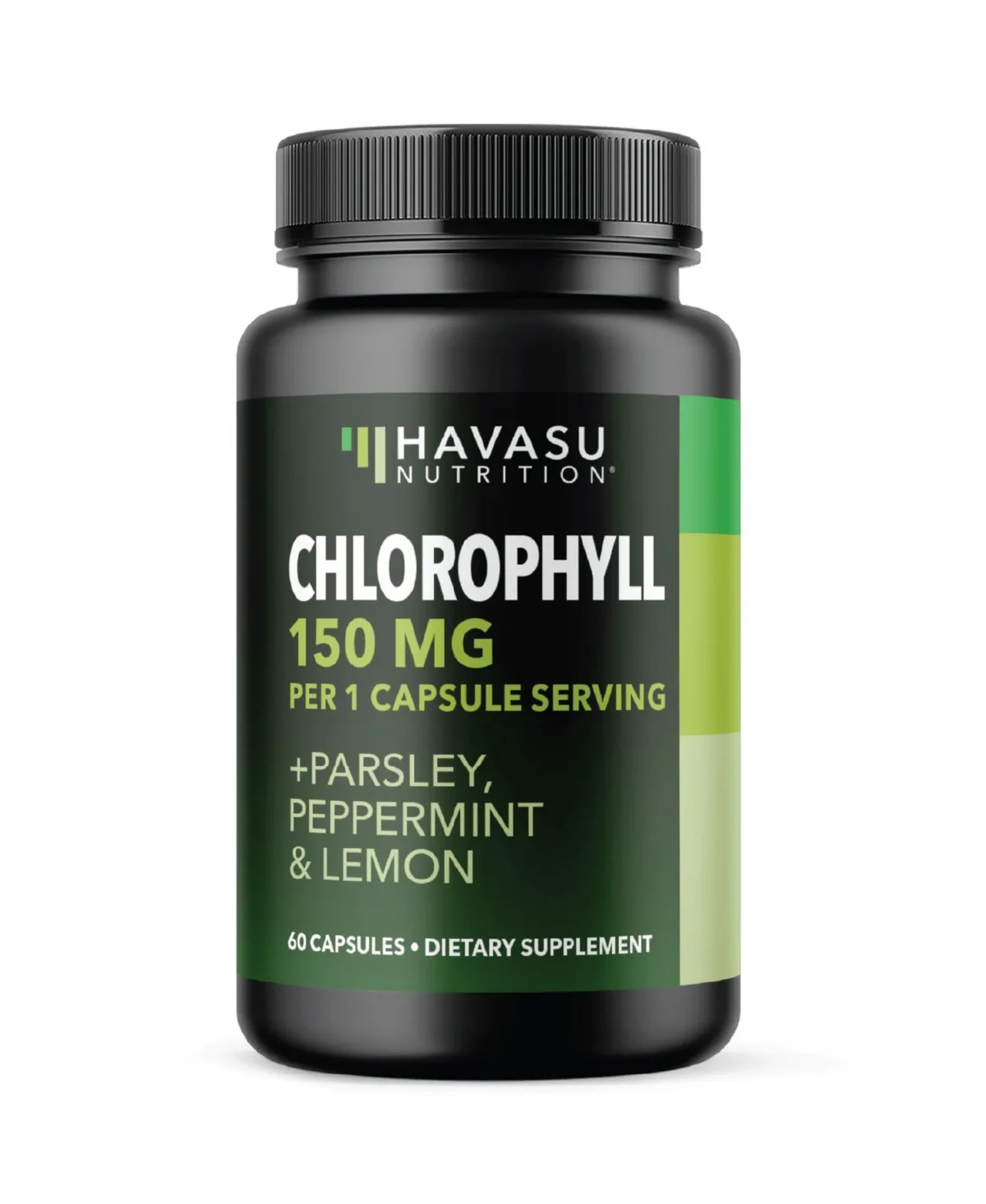 Chlorophyll Capsules 150mg Per Serving with Parsley, Peppermint and Lemon Extract 60 Capsules by Havasu Nutrition