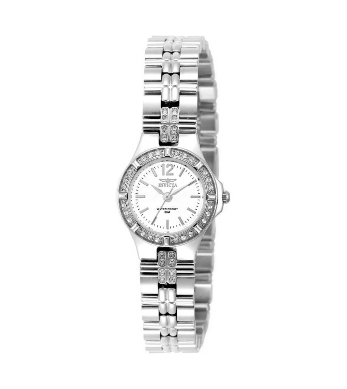 Quartz 0126 Wildflower 3 Hand Water Resistant Stainless Steel Watch, 21.5mm by Invicta