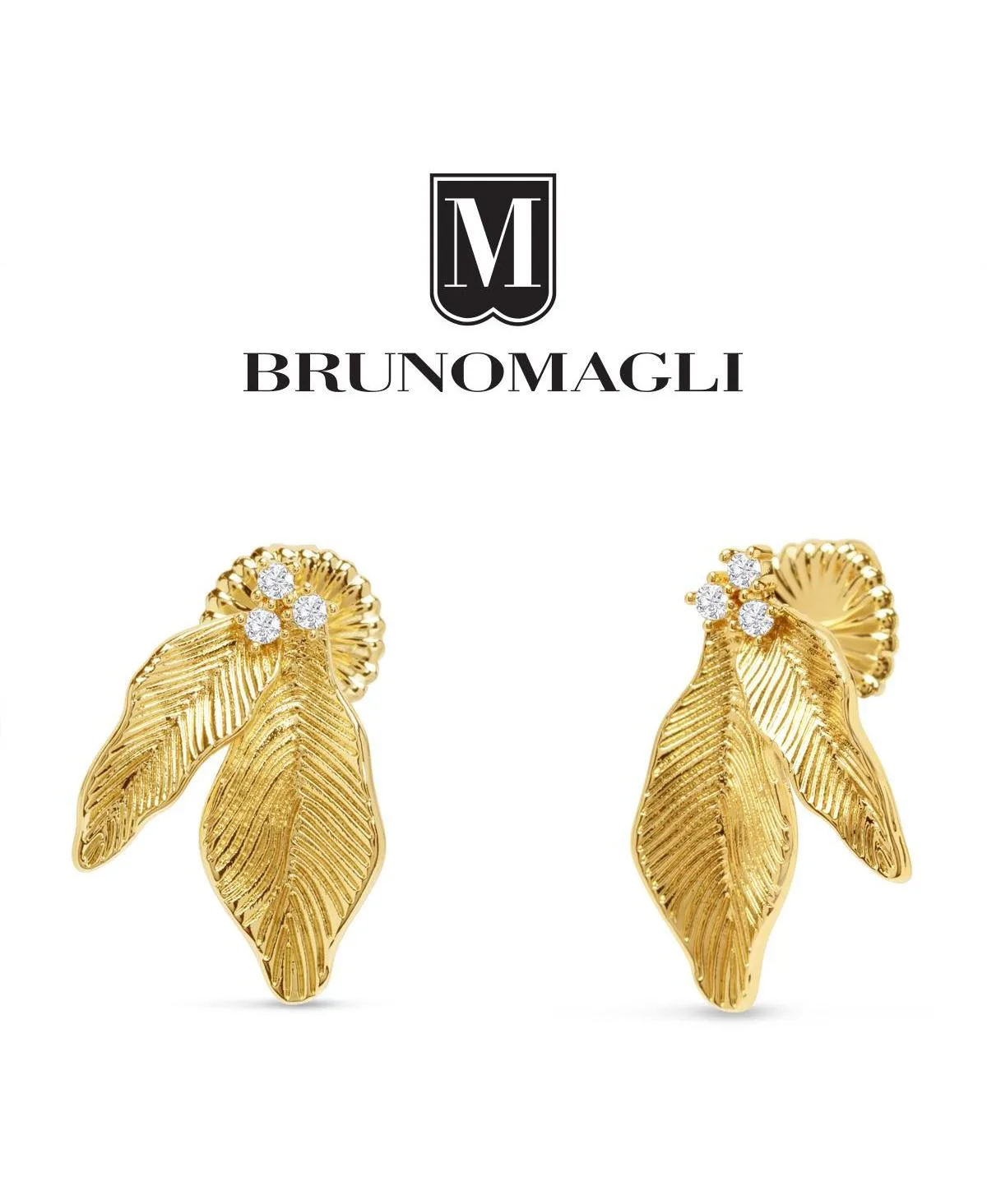 Crystal Gold-Tone Drop Chiara Earrings by Bruno Magli