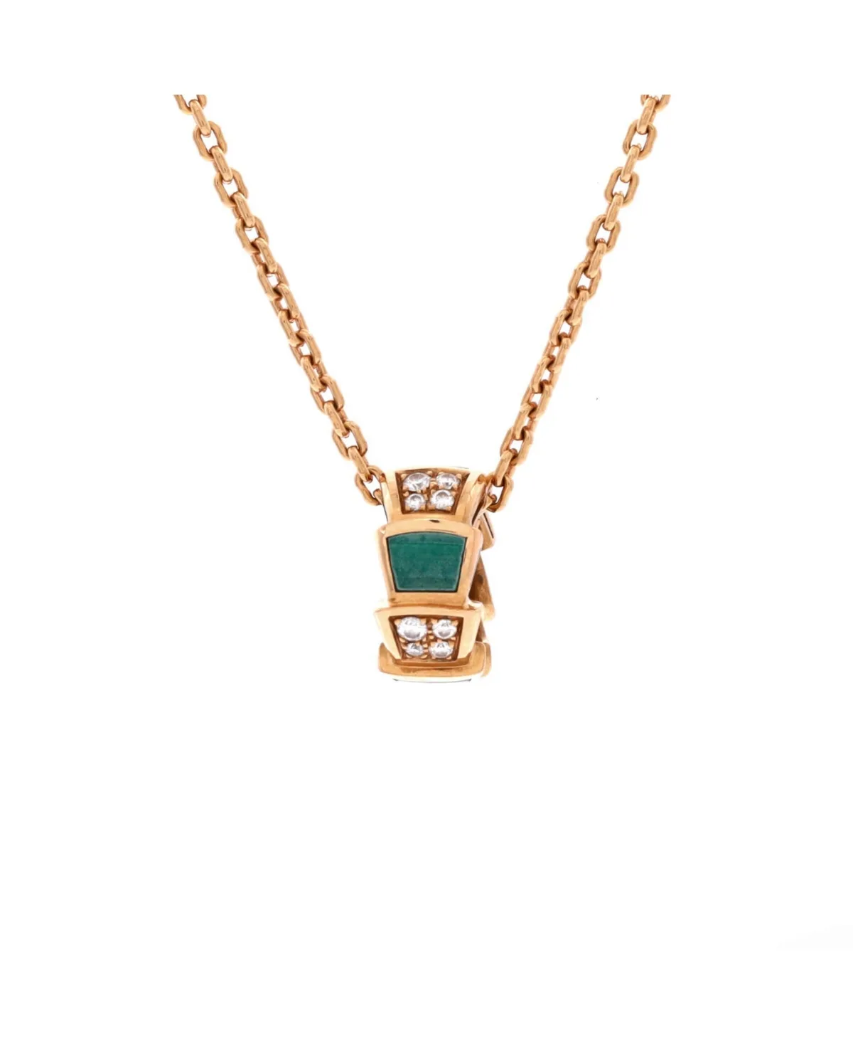 Pre-Owned Bvlgari Serpenti Viper Pendant Necklace - 18k Rose Gold by BVLGARI