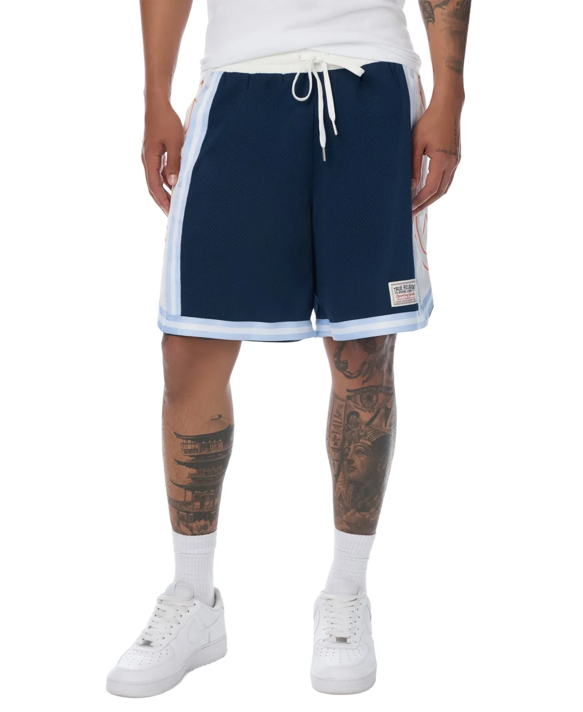 Colorblocked Mesh Pull-On Basketball Shorts, 7.5" Inseam by True Religion