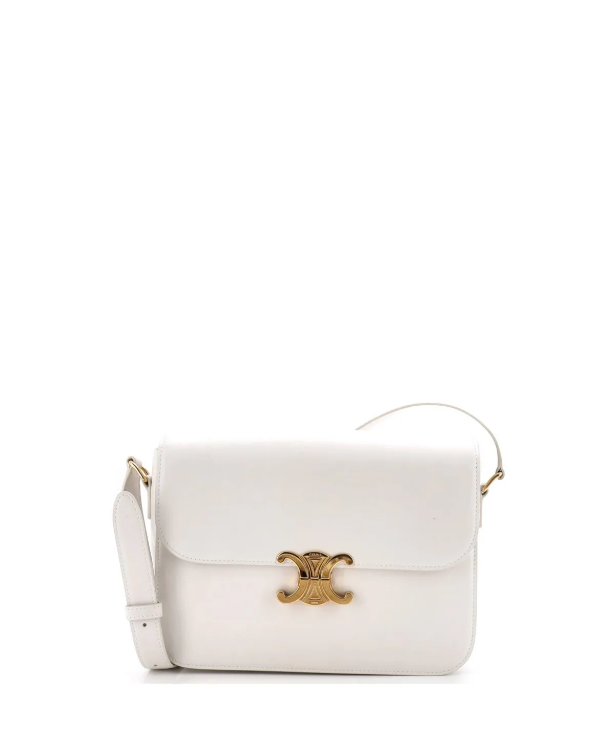 Pre-Owned Celine Large Triomphe Shoulder Bag Smooth Calfskin by Celine