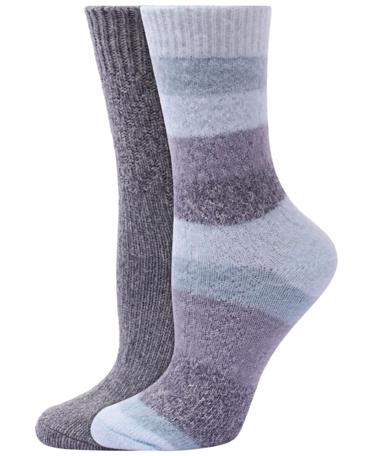 Mixed Cable Boot Sock Crew Socks, 2-Pack