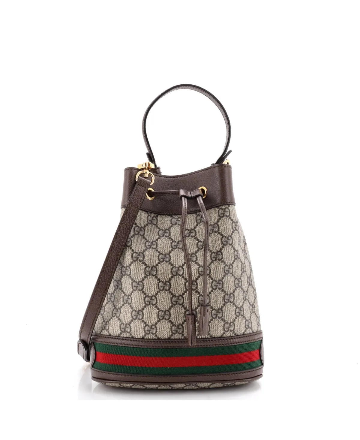 Pre-Owned Gucci Small Ophidia Bucket Bag Gg Coated Canvas by Gucci