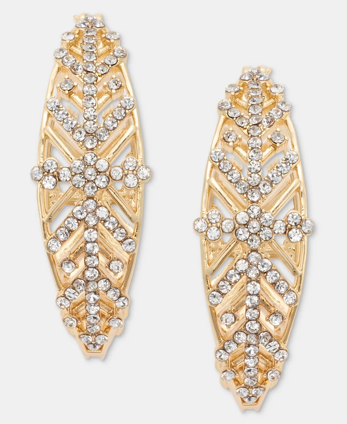 Crystal Pave Snowflake Hoops by Lonna & Lilly