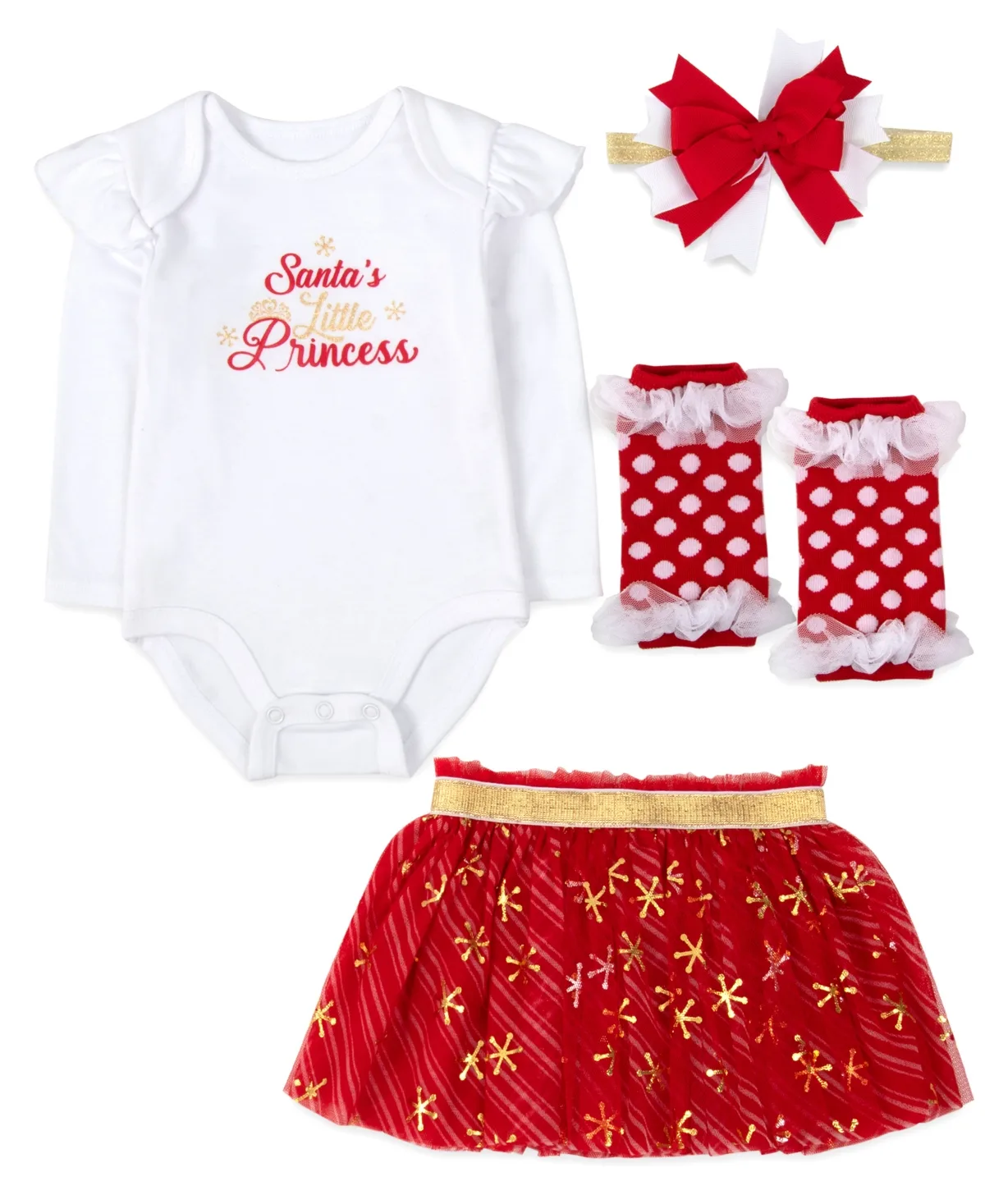 4-Piece Santas Little Princess Set by Baby Essentials