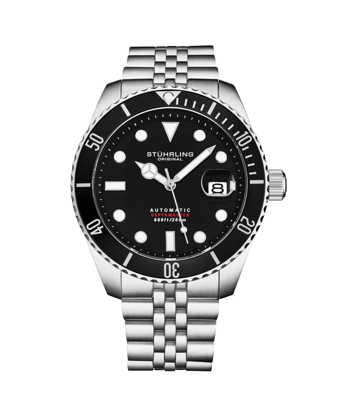 Automatic Dive Watch Stainless Steel Case, Jubilee Bracelet 20 Atm Water Resistant Seiko NH35 Movement by Stuhrling