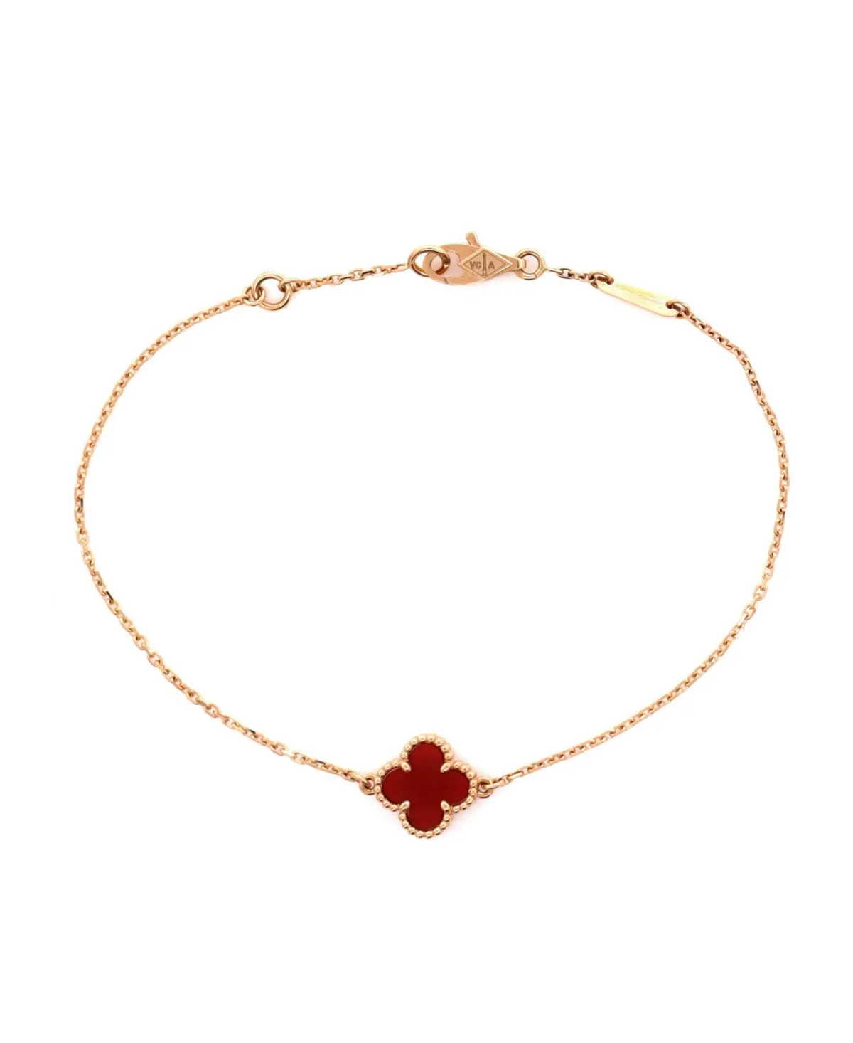 Pre-Owned Van Cleef & Arpels Sweet Alhambra Bracelet in 18K Rose Gold by Pre Owned Van Cleef & Arpels