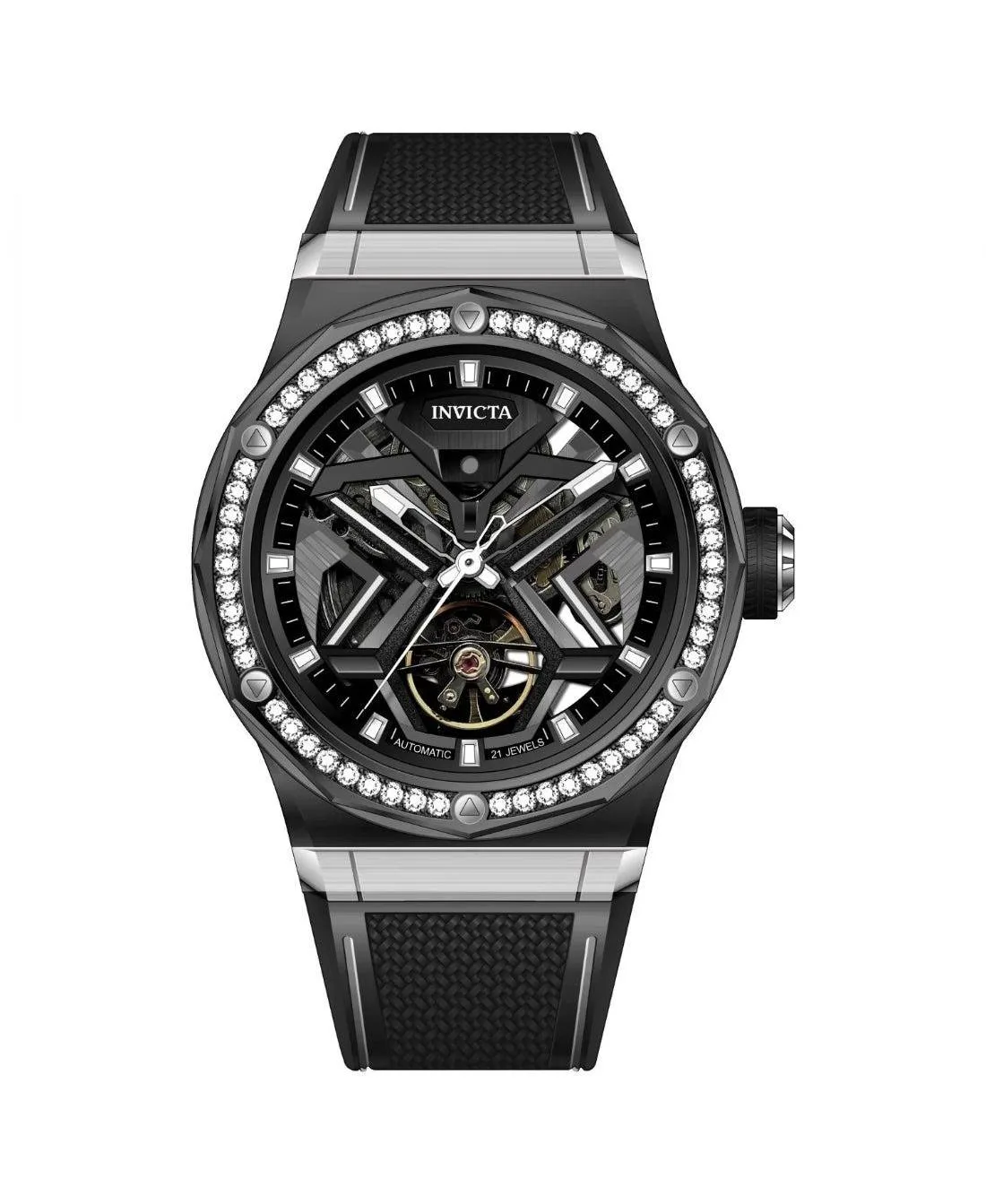 Mechanical Objet DArt Rubber Watch, 45mm by Invicta