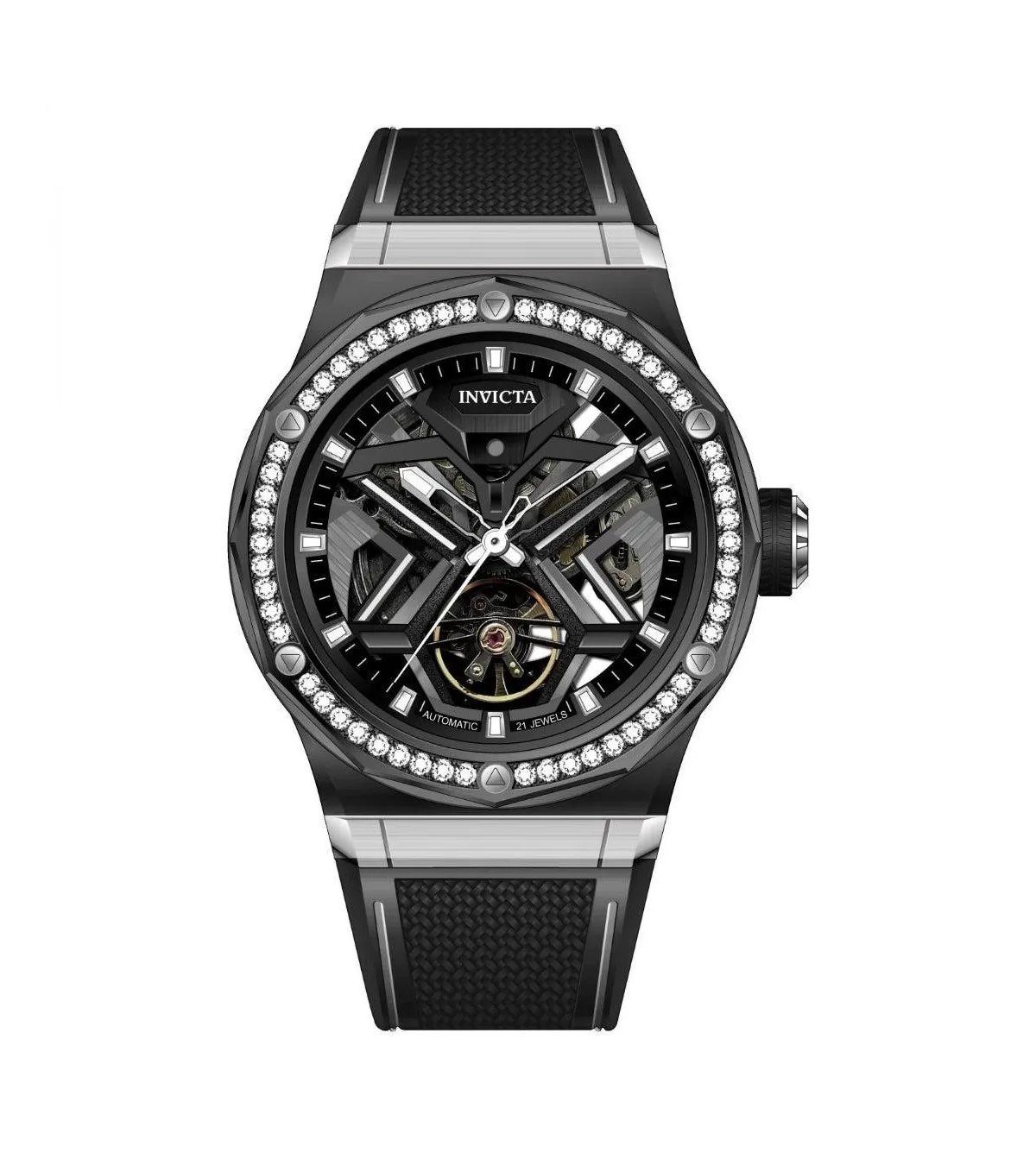 Mechanical Objet DArt Rubber Watch, 45mm by Invicta