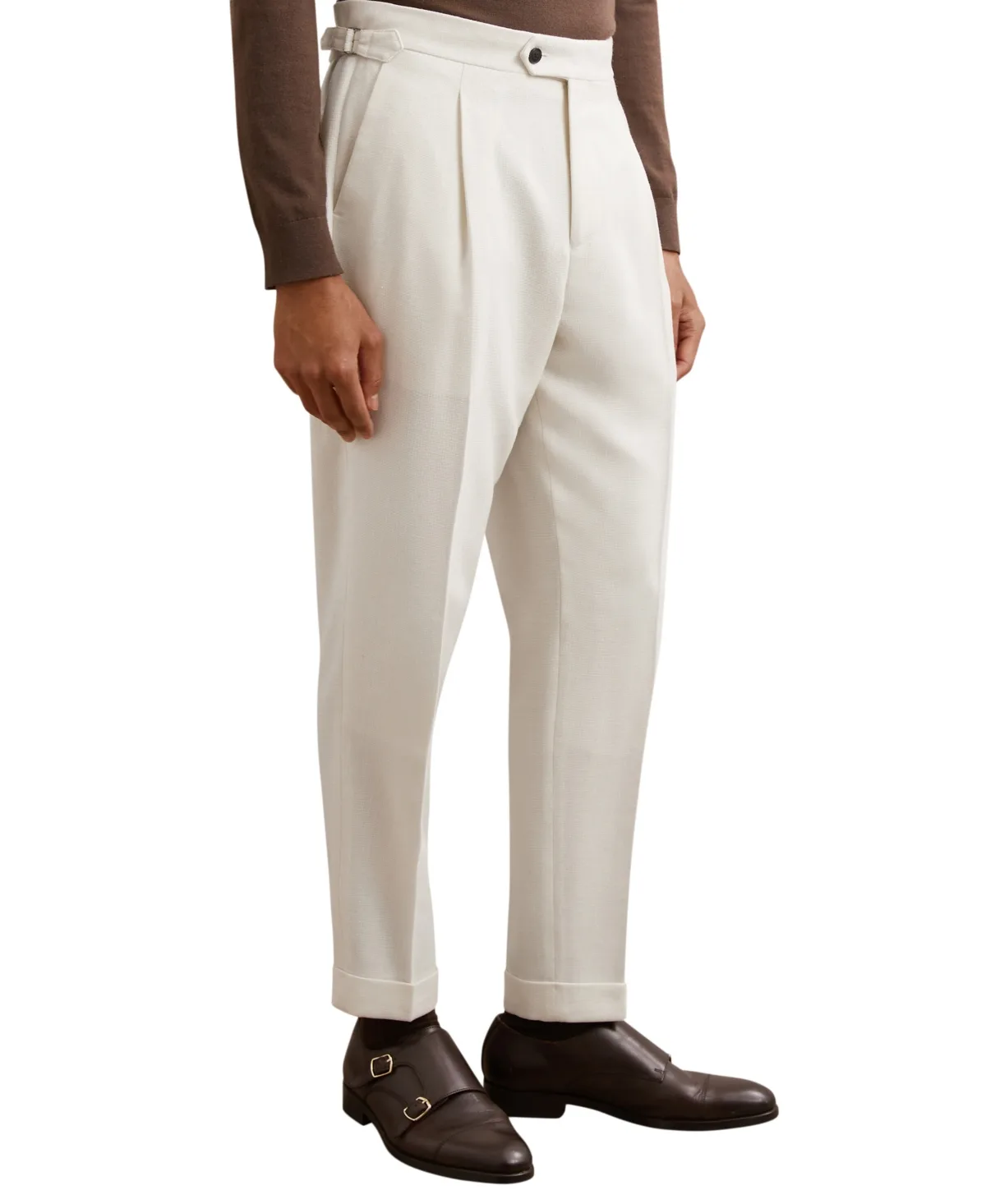 Flush Tailored-Fit Pleated Wool-Blend Pants by Reiss
