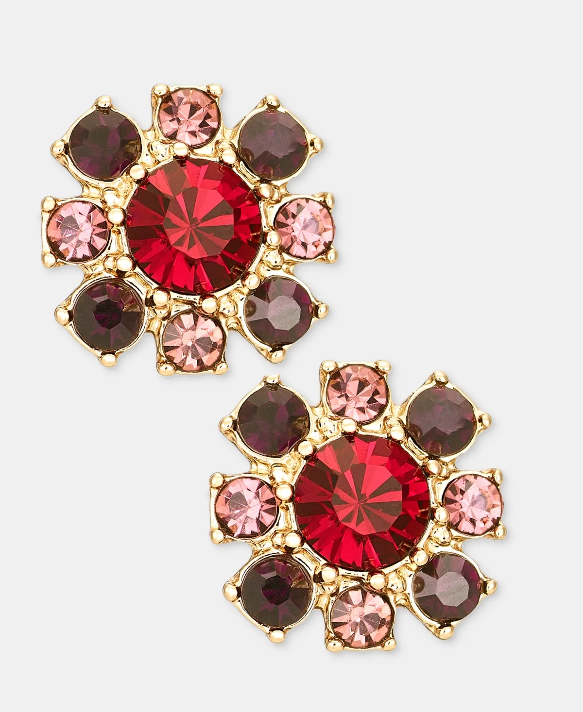 Crystal Floral Holiday Stud Earrings by Marchesa