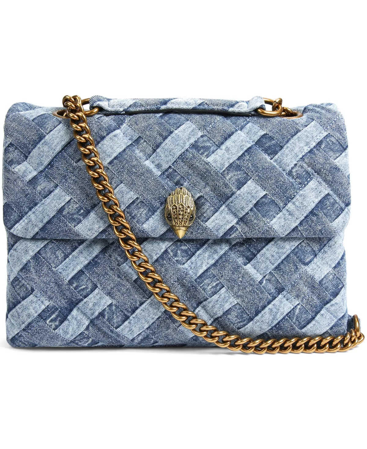 Large Kensington Denim Shoulder Handbag by Kurt Geiger