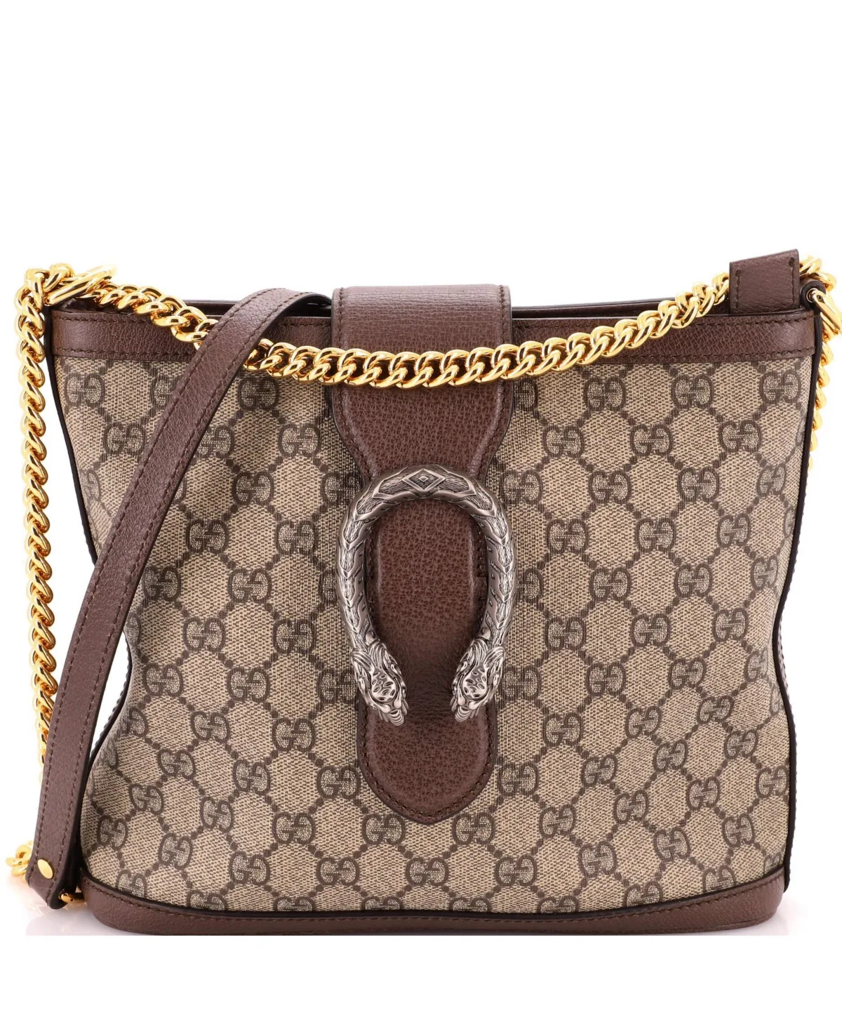 Pre-Owned Gucci Medium Dionysus Bucket Bag Gg Coated Canvas by Gucci