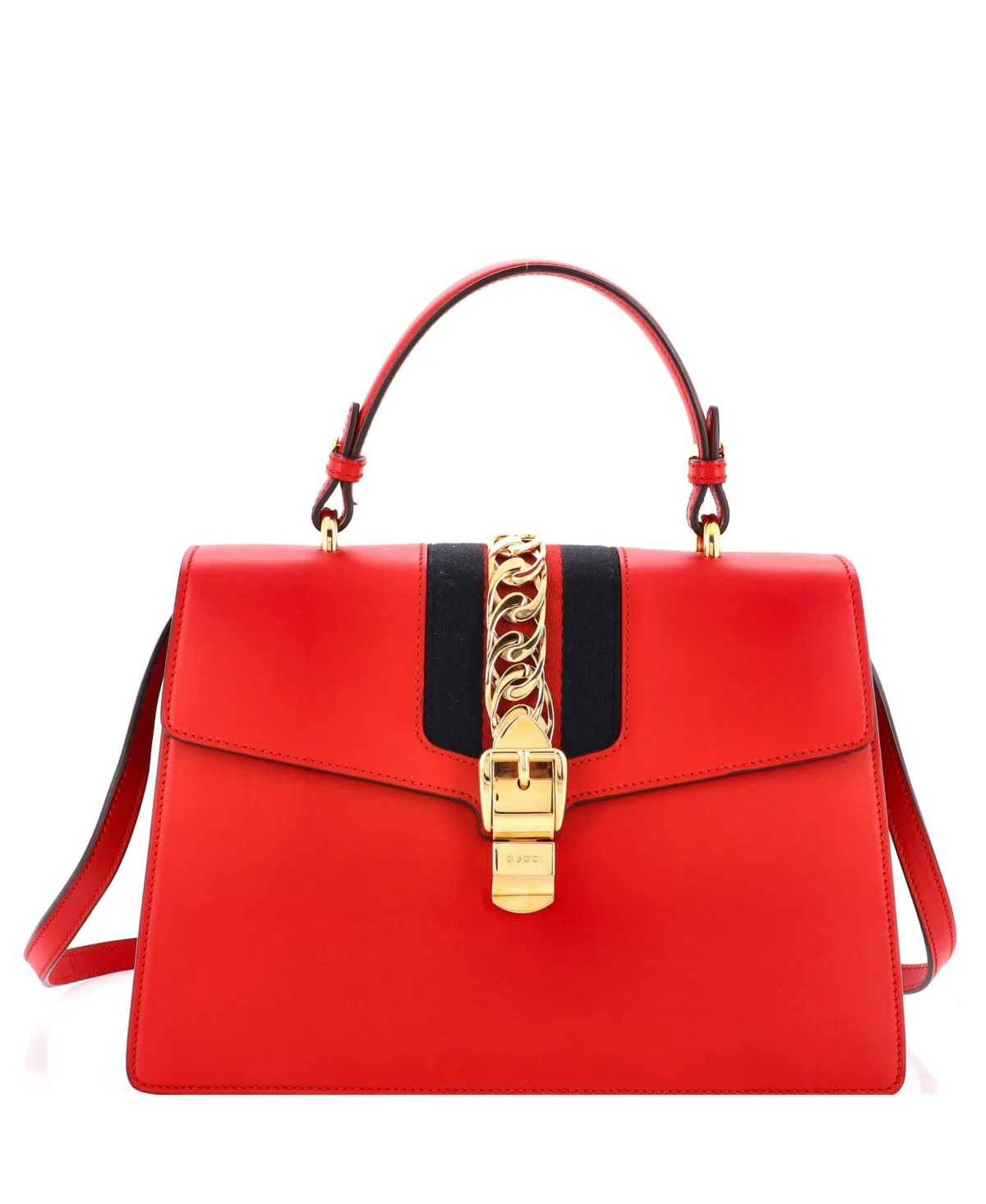Pre-Owned Gucci Medium Sylvie Top Handle Bag Leather