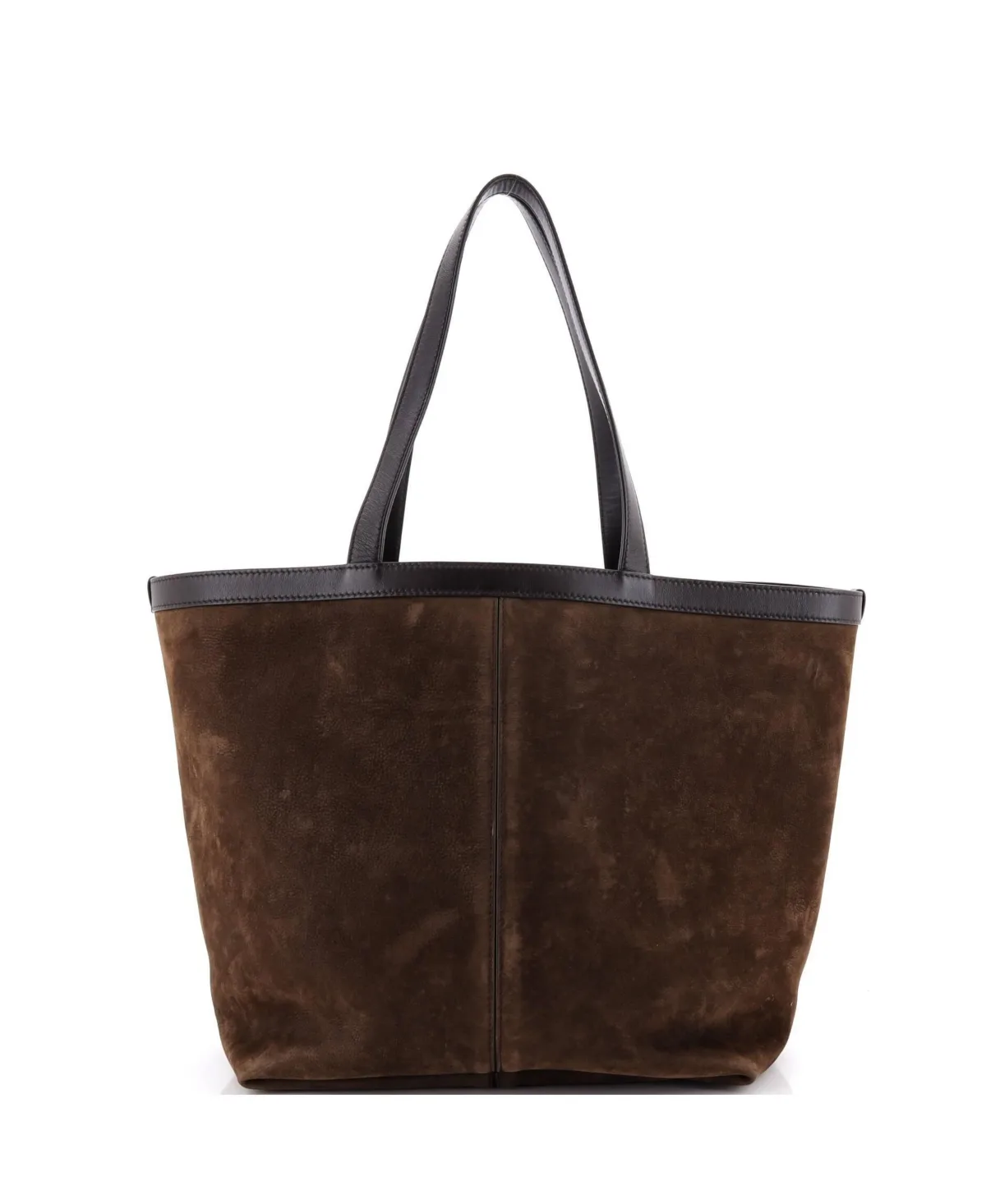 Pre-Owned Bottega Veneta Medium Flip Flap Tote Nubuck with Intrecciato Leather