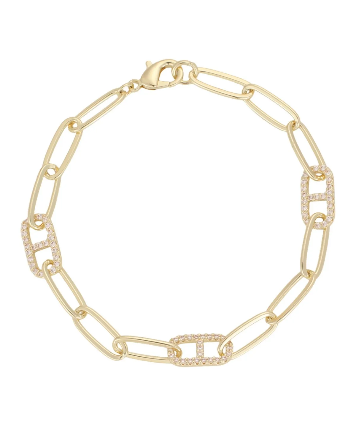 Zircon Paperclip Chain Bracelet by Adornia