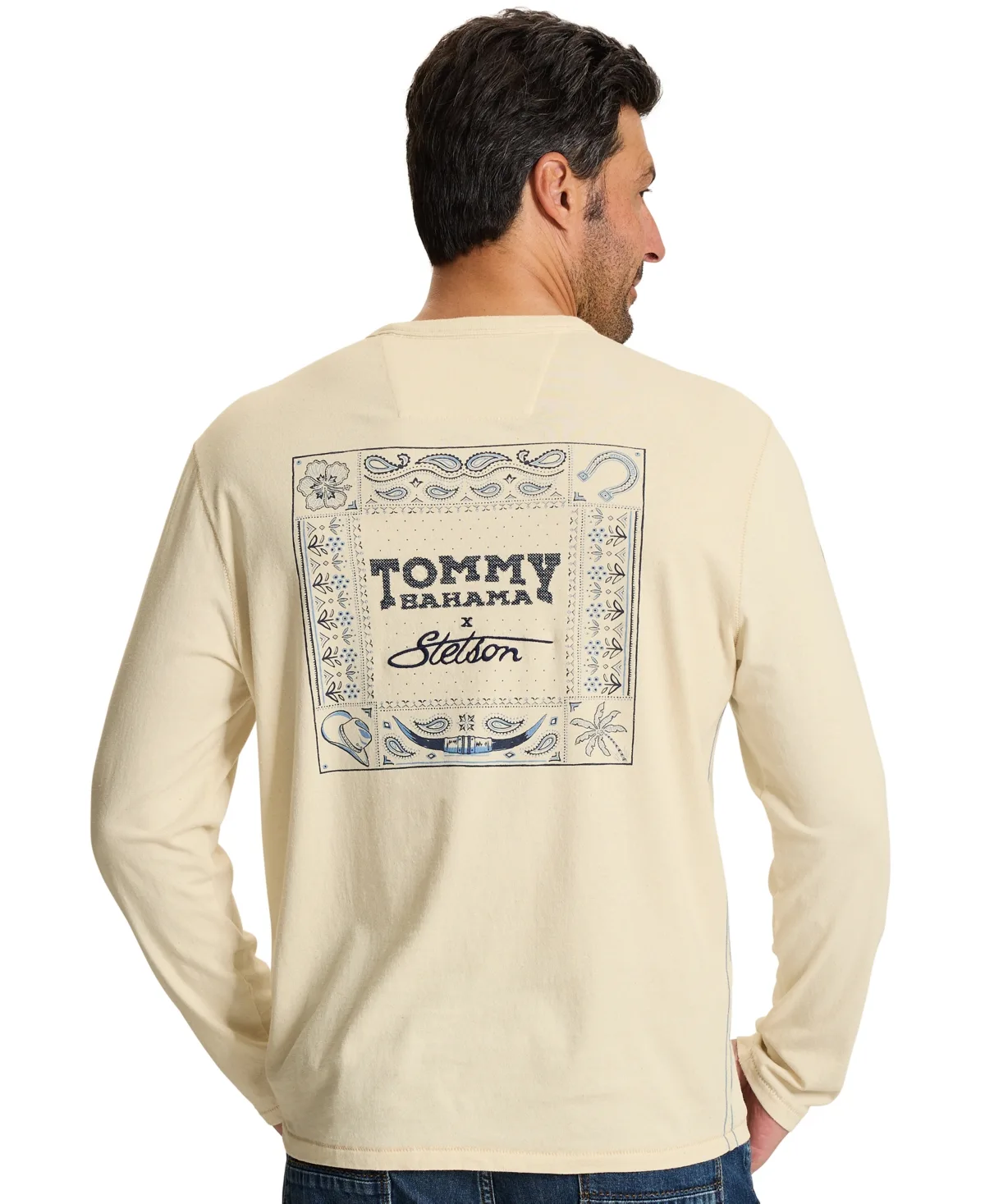 Bandana Sands Long-Sleeve Western Graphic T-Shirt by Tommy Bahama
