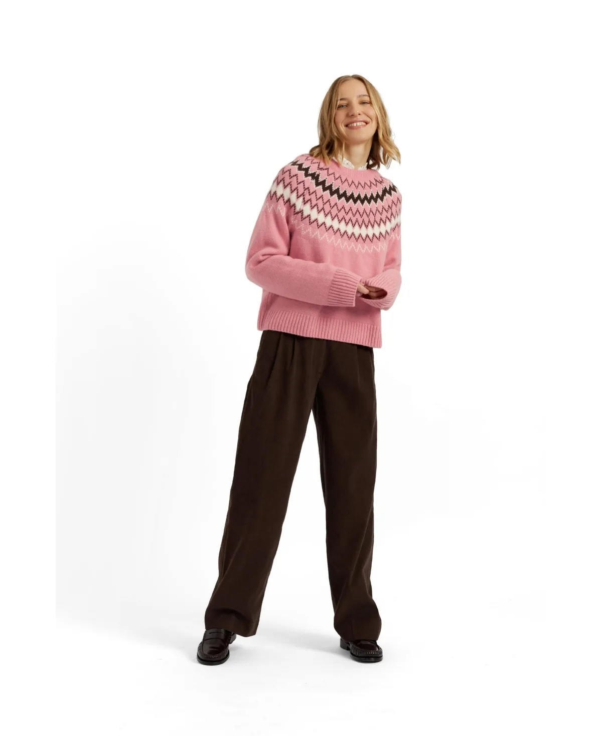 Chinti and Parker Wool-Cashmere Fair Isle Sweater by Parker