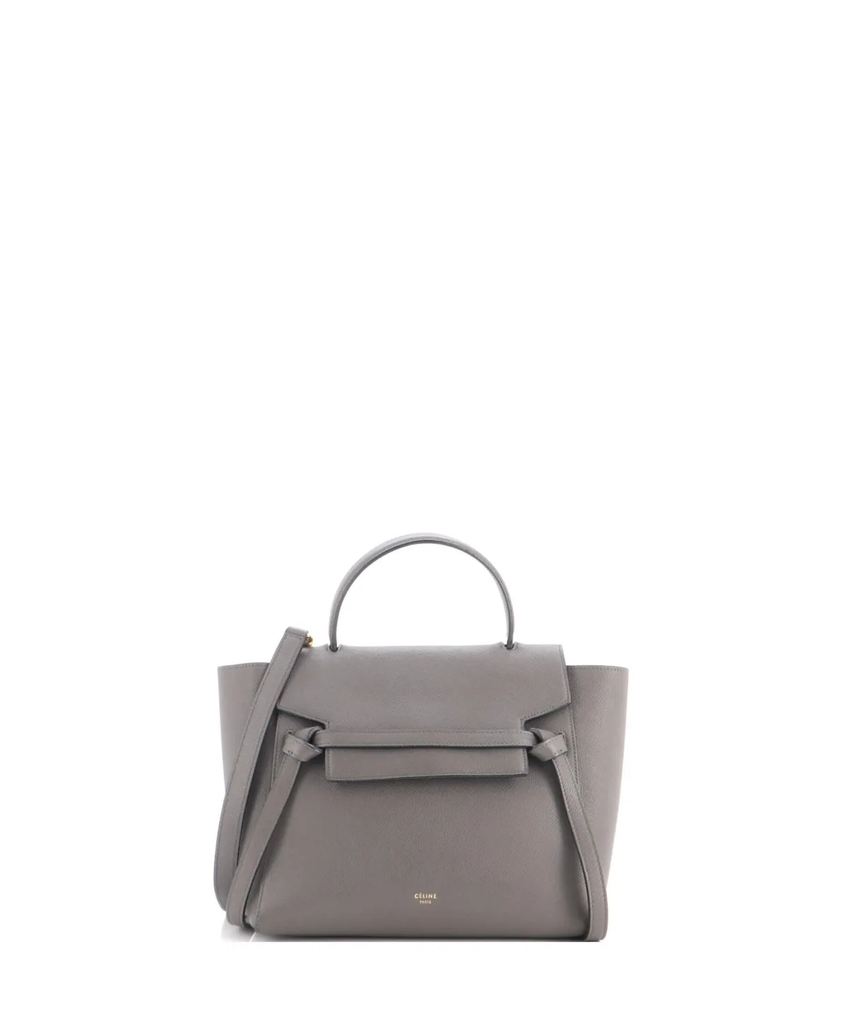 Pre-Owned Micro Belt Bag Textured Leather by Celine