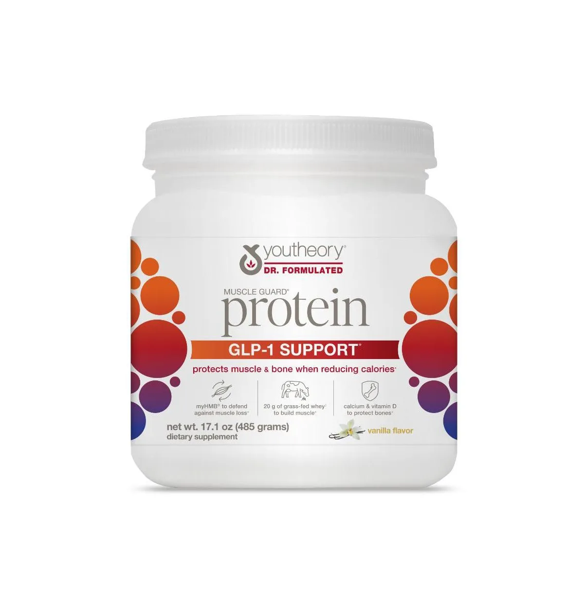 Muscle Guard Protein GLP-1 Support, 17.1 Ounces by Youtheory