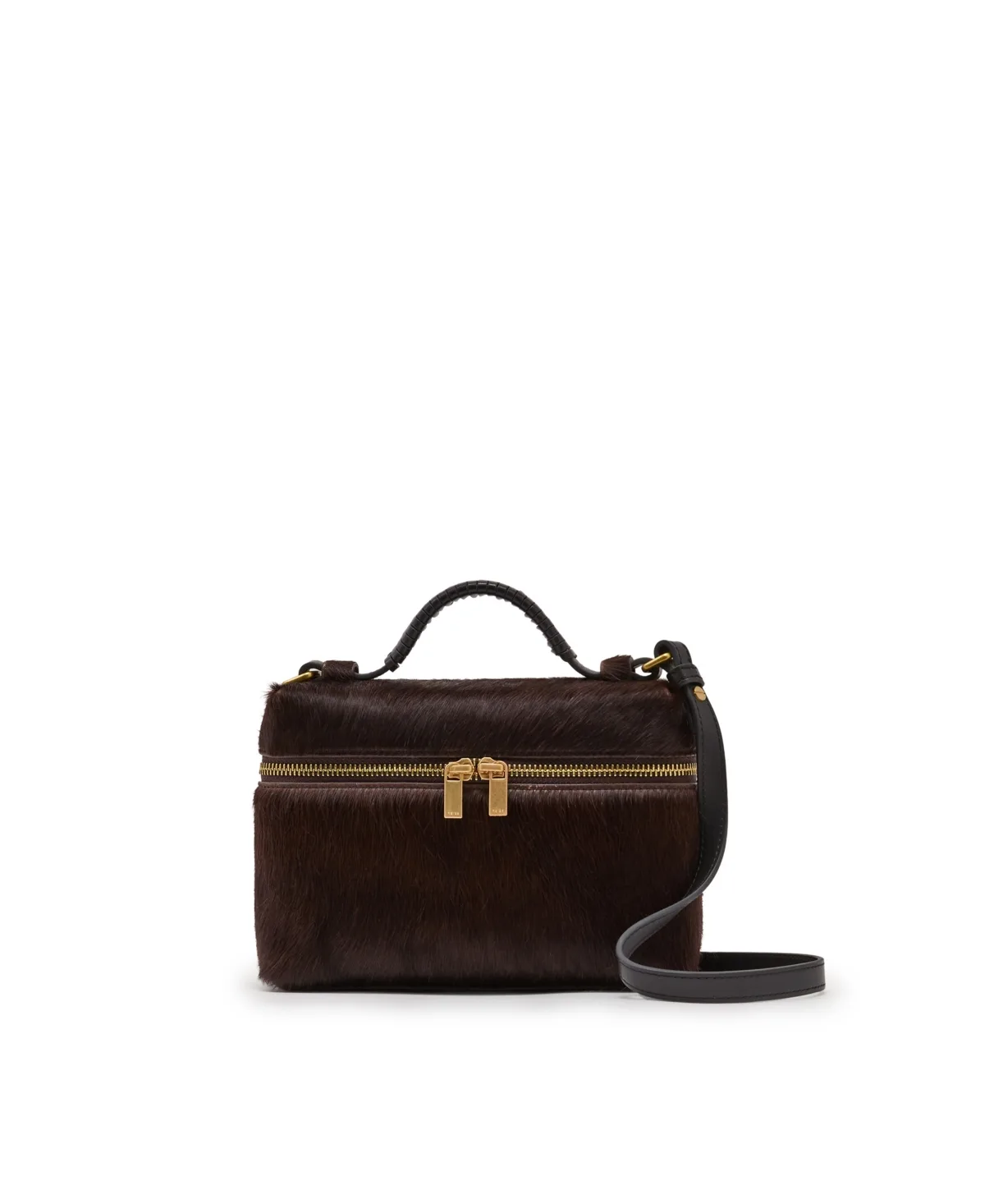 Ines Pony Hair-Effect Vanity Crossbody Bag by Reiss