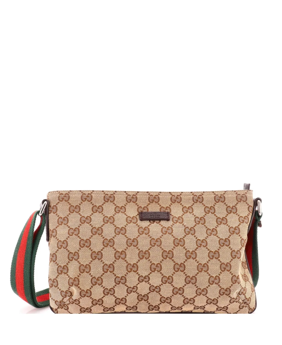 Pre-Owned Gucci Small Web Strap Messenger Bag Gg Canvas by Gucci