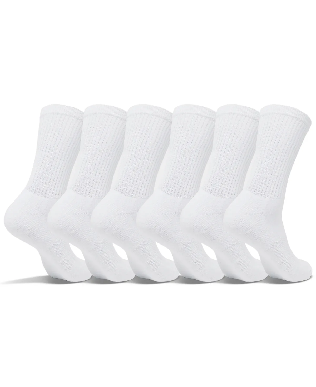 Cotton-Blend Crew Socks, 6-Pack by Sof Sole