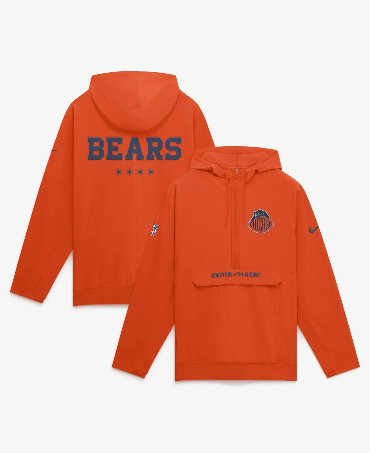 Chicago Bears 2026 Rivalries Collection Sideline Anorak Half-Zip Jacket by Nike