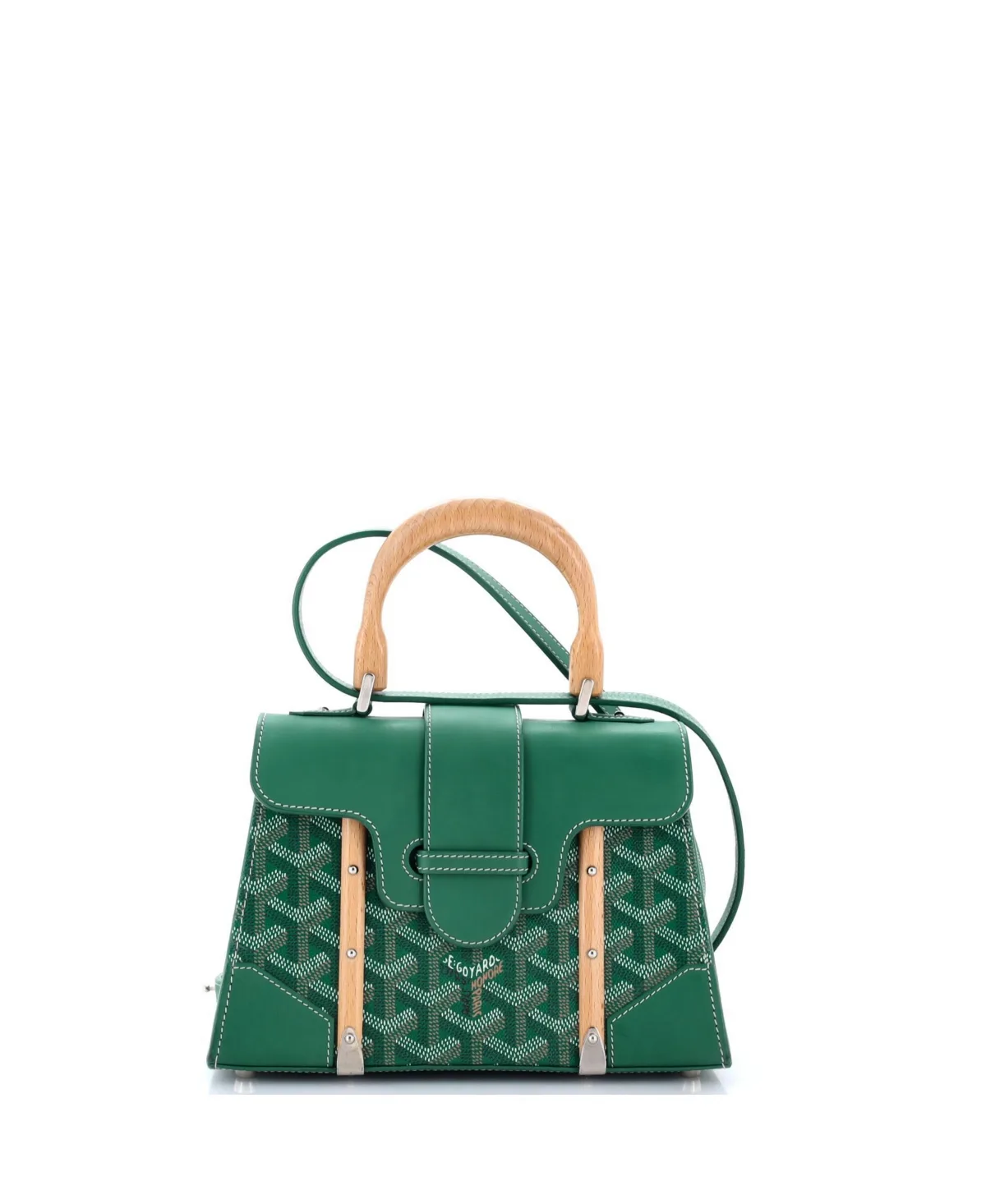 Pre-Owned Goyard Saigon Structured Top Handle Shoulder Bag by Pre Owned Goyard
