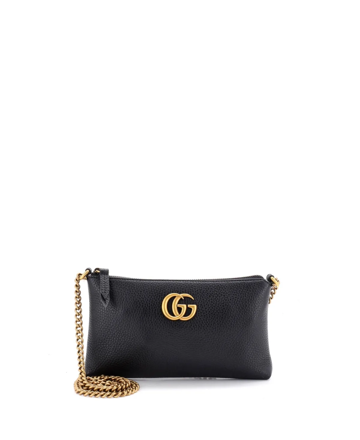 Pre-Owned Gucci Mini Gg Marmont Chain Shoulder Bag Leather