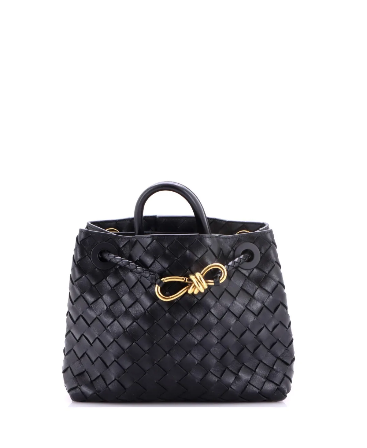 Pre-Owned Bottega Veneta Small Andiamo Top Handle Bag Intrecciato Nappa