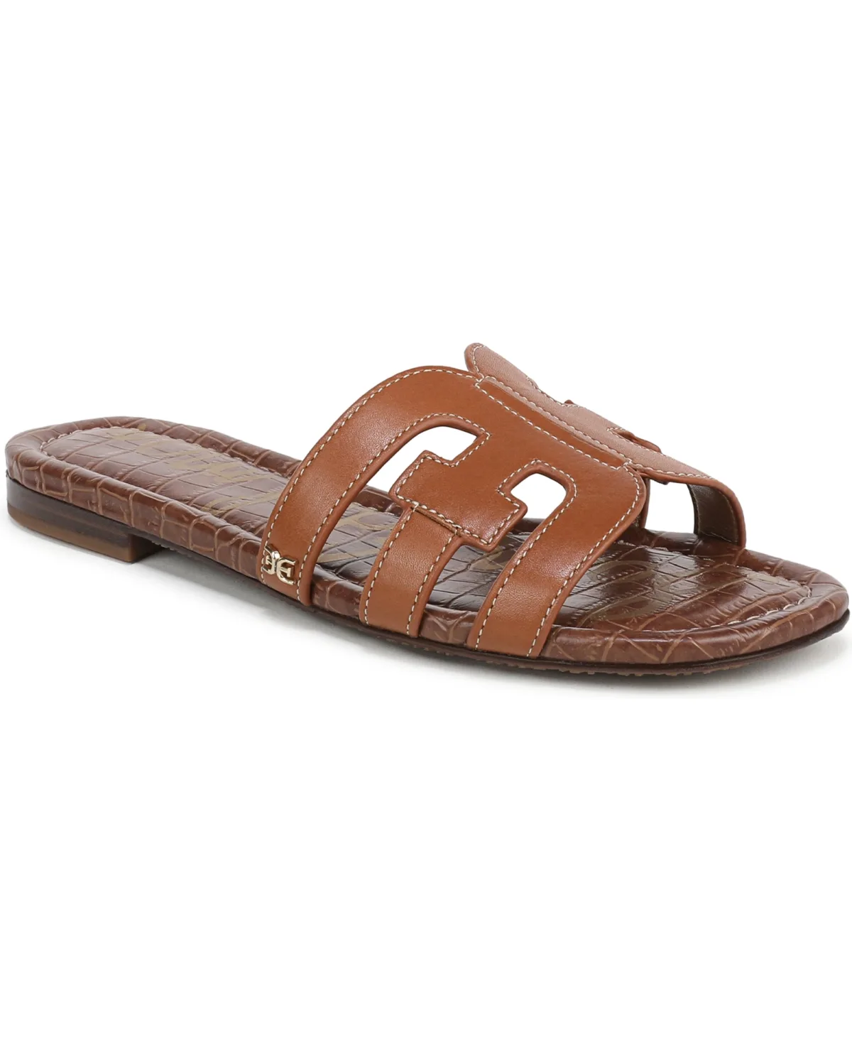 Bay Slip-On Flat Sandals - Saddle Leather by Sam Edelman