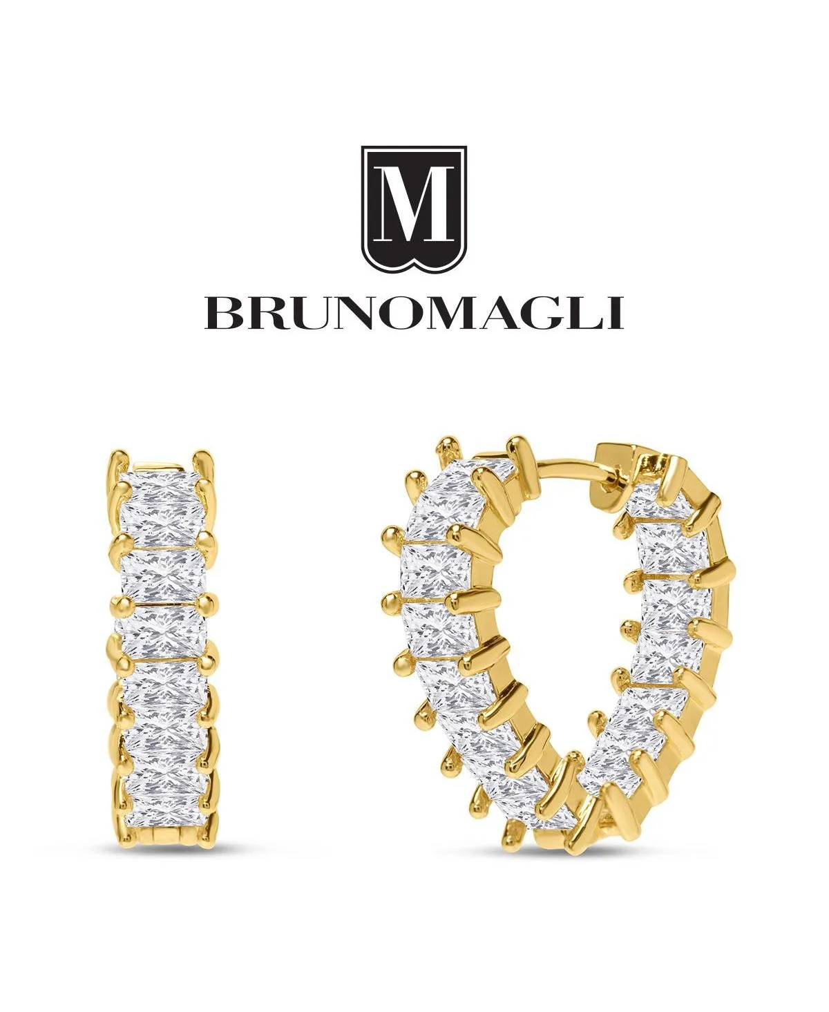 Rosa Crystal Gold-Tone Hoop Earrings