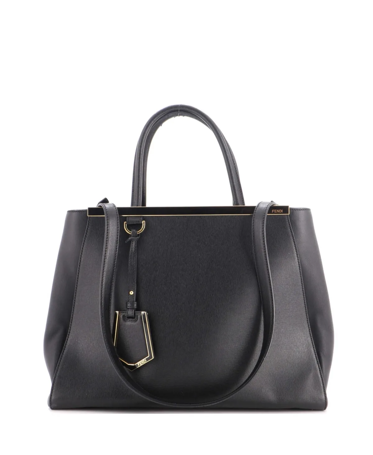 Pre-Owned Fendi 2Jours Leather Zipper Tote, Medium by FENDI