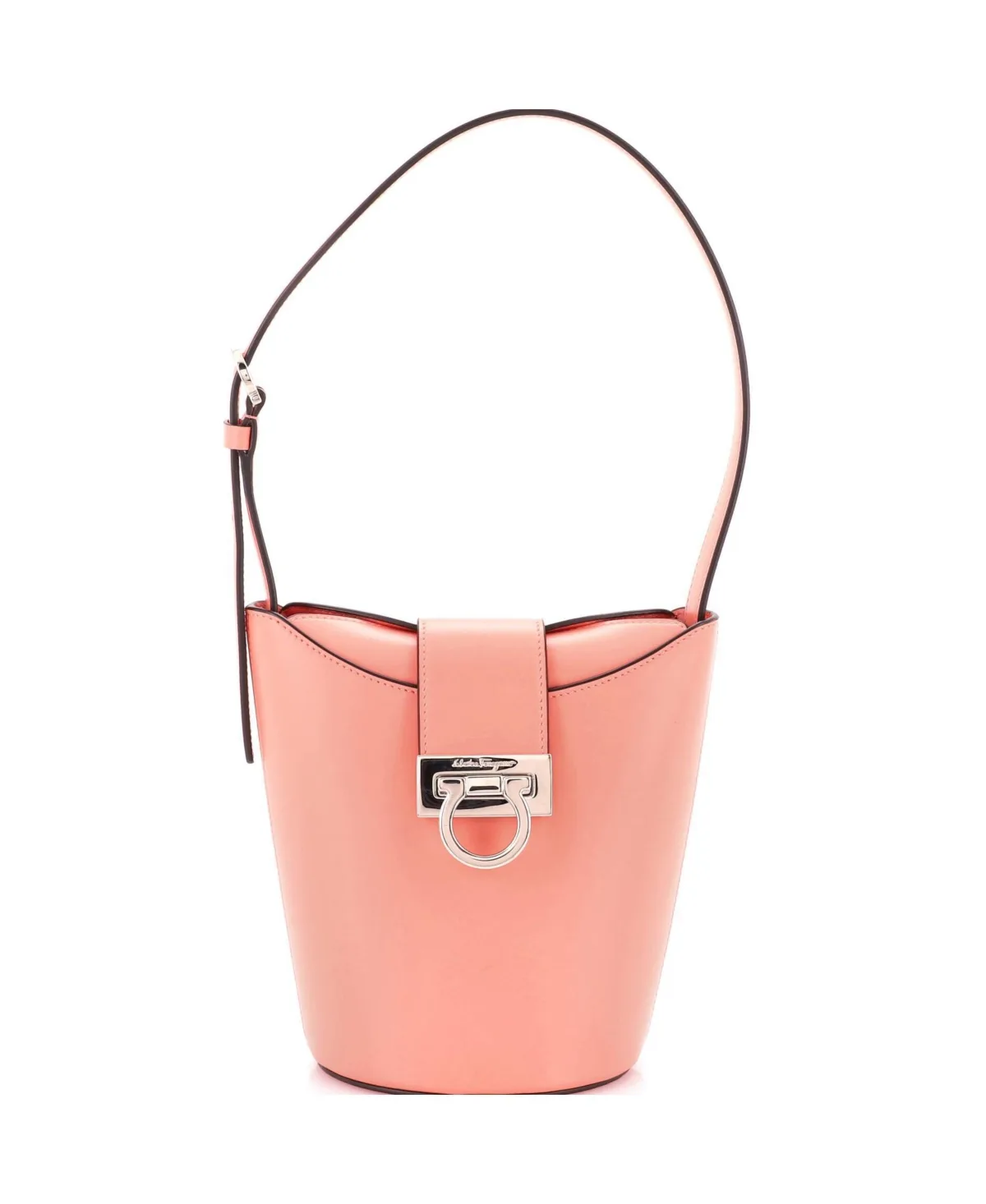 Pre-Owned Salvatore Ferragamo Small Trifolio Shoulder Bag Leather by Salvatore Ferragamo